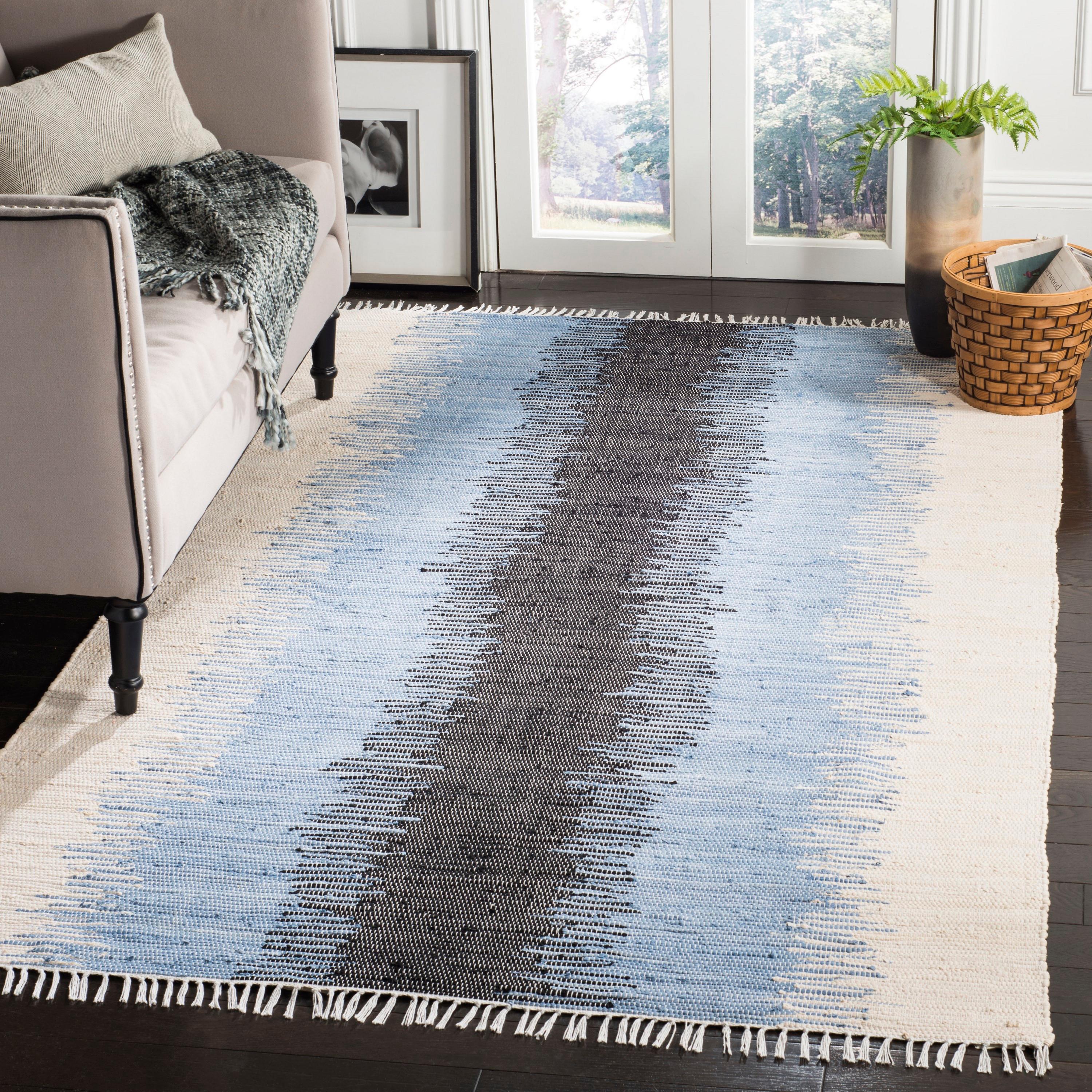 Montauk MTK710 Hand Woven Indoor Area Rug - Grey/Black - 4'x6' - Safavieh.