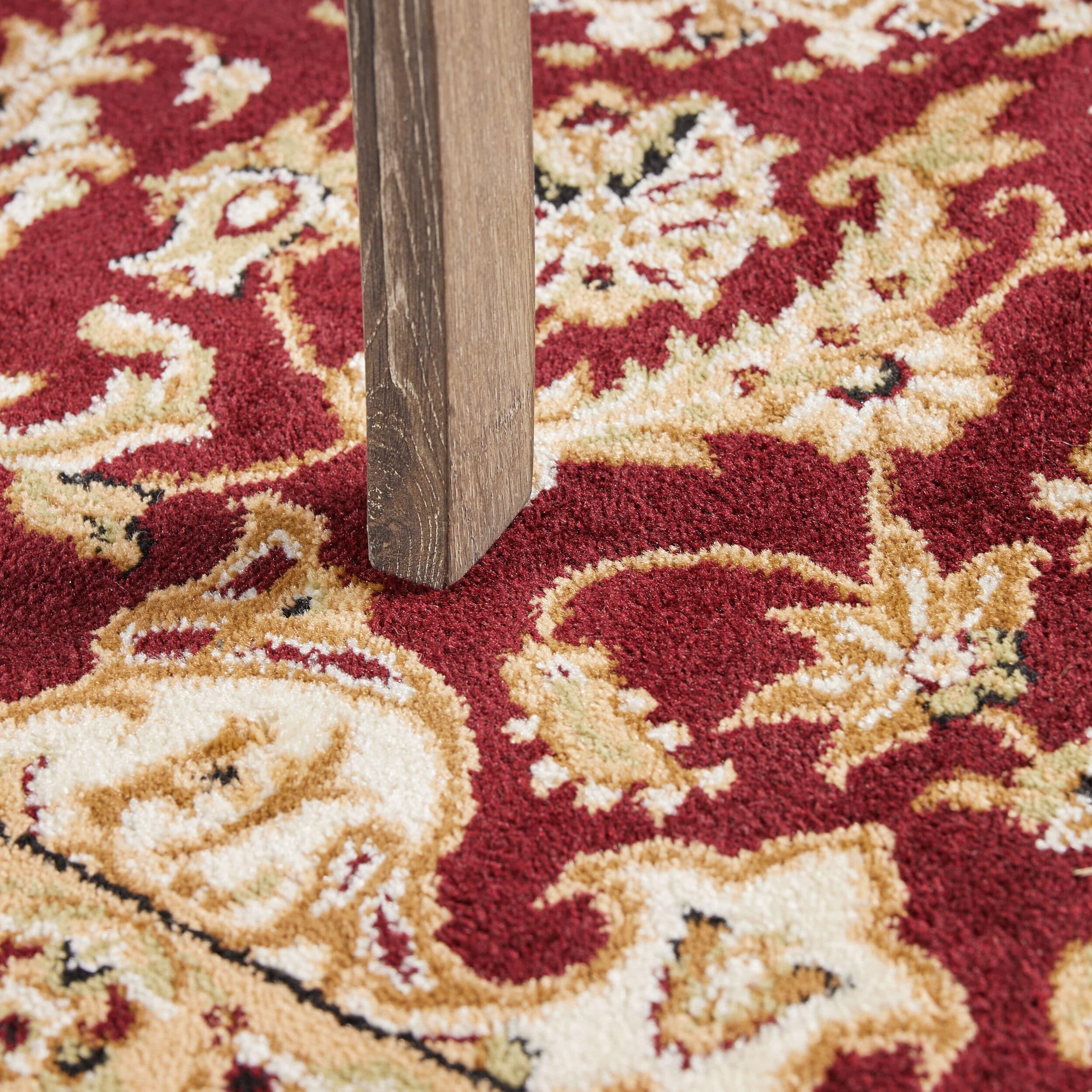 World Rug Gallery Traditional Oriental Medallion Area Rug - Burgundy 7'10" x 10'2"