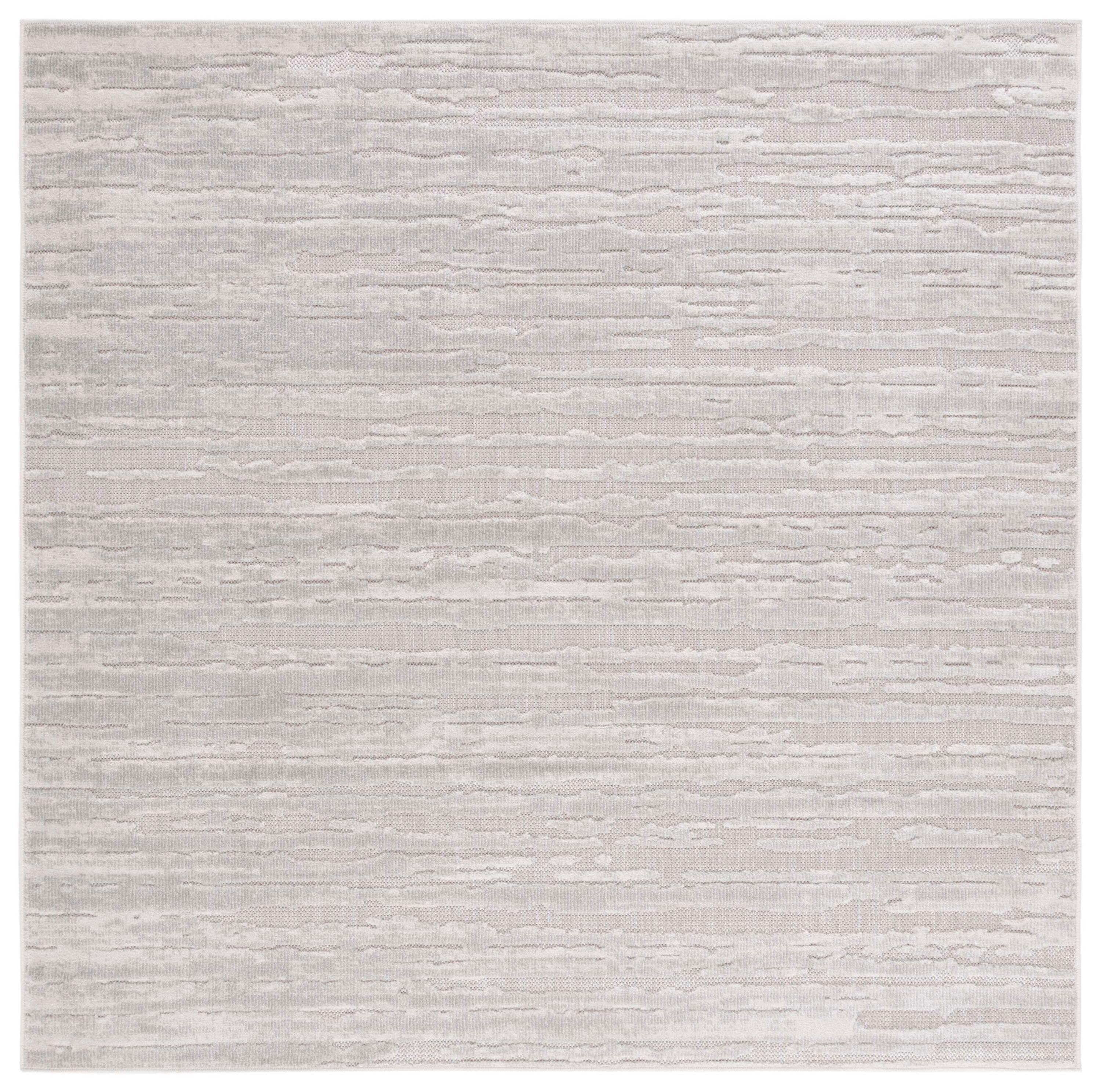 Cabana CBN506 Power Loomed Indoor/Outdoor Area Rug - Gray/Ivory - 6'7"x6'7" - Safavieh.