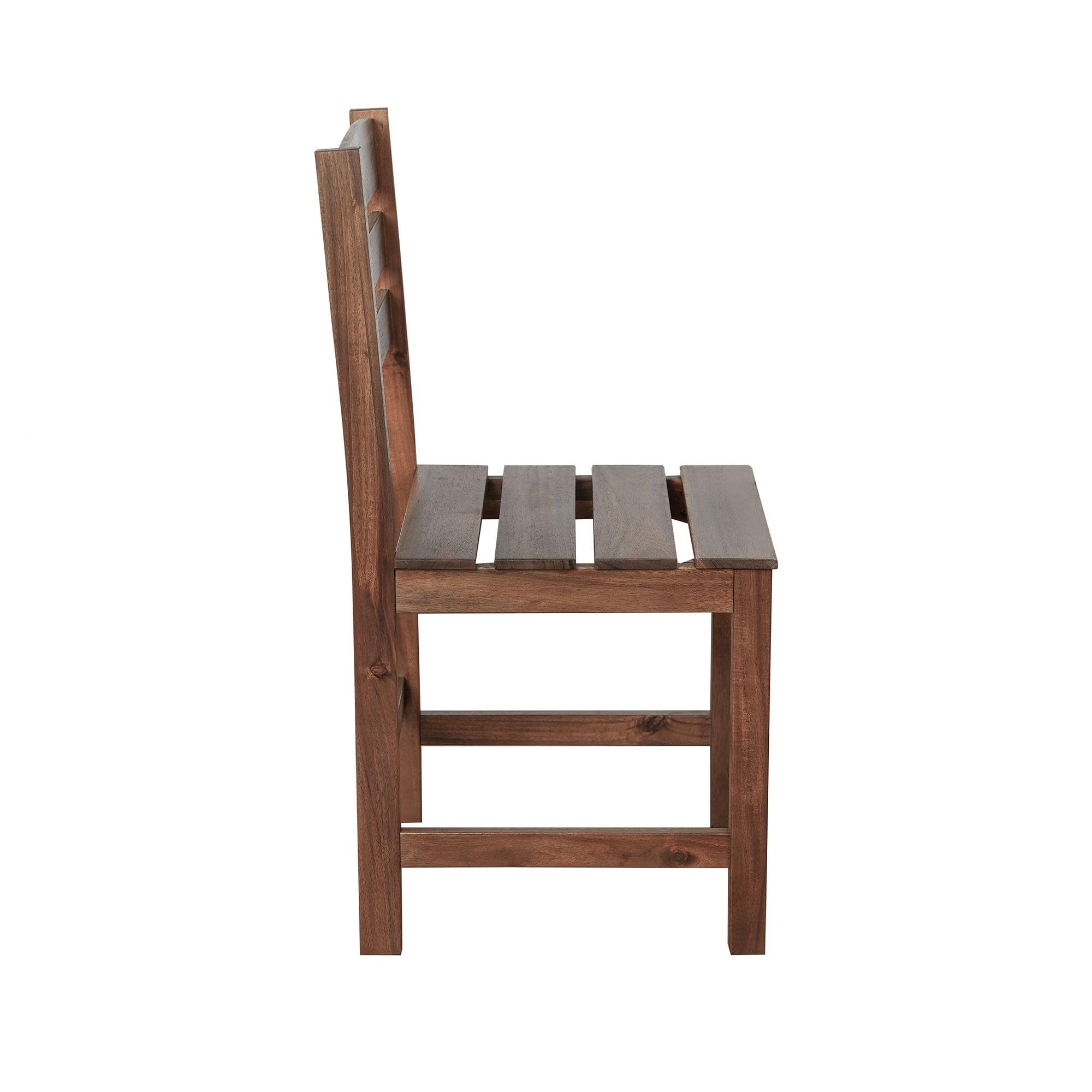 Churanty Patio Outdoor Acacia Wood Dining Set for 6,6 Pieces All Weather Farmhouse Dining Furniture Table Set with Bench and 4 Chair for Outdoor Garden Porch,Brown