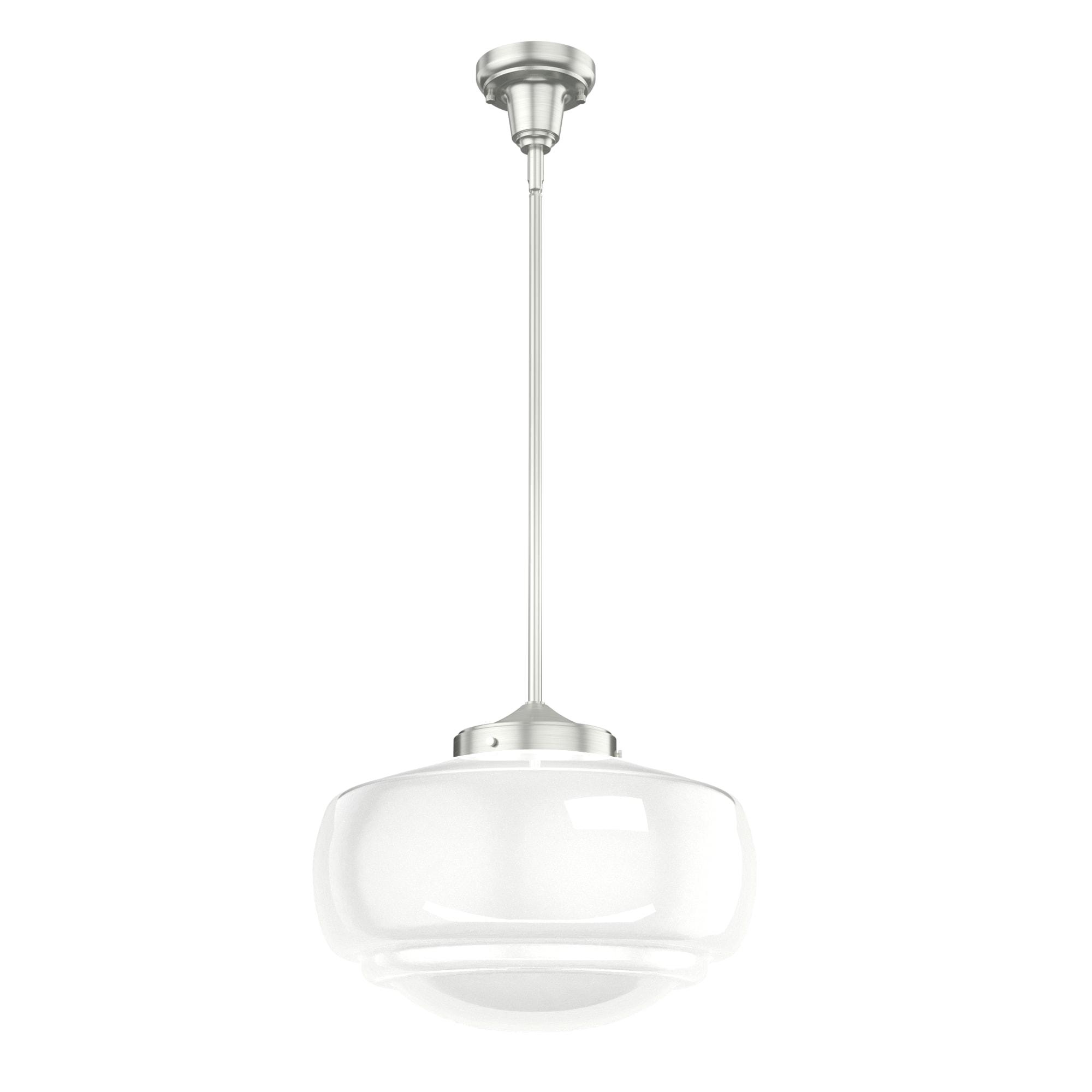 Saddle Creek 1 - Light Single Schoolhouse Pendant with Glass