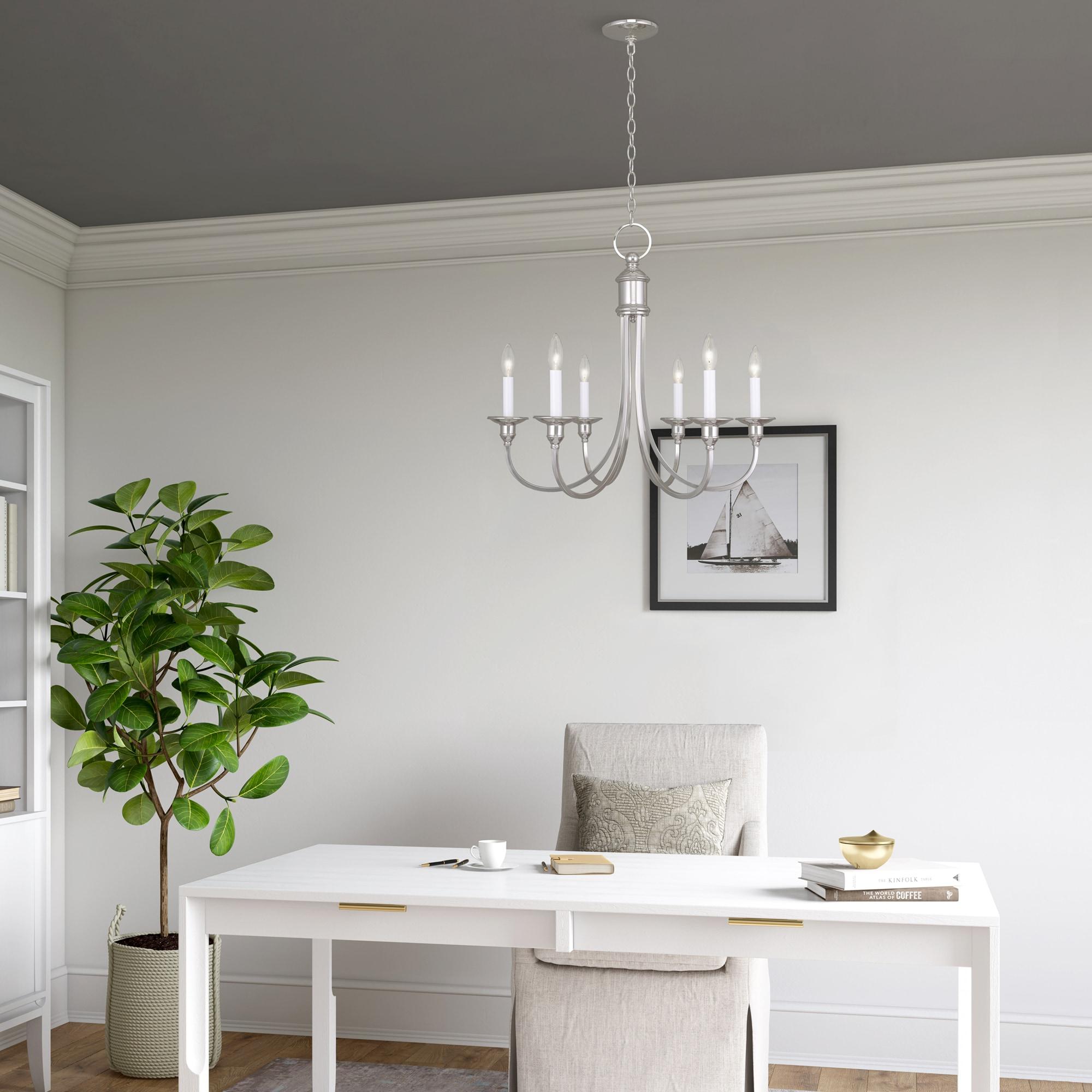 Livex Lighting Cranford 6 - Light Chandelier in  Polished Nickel