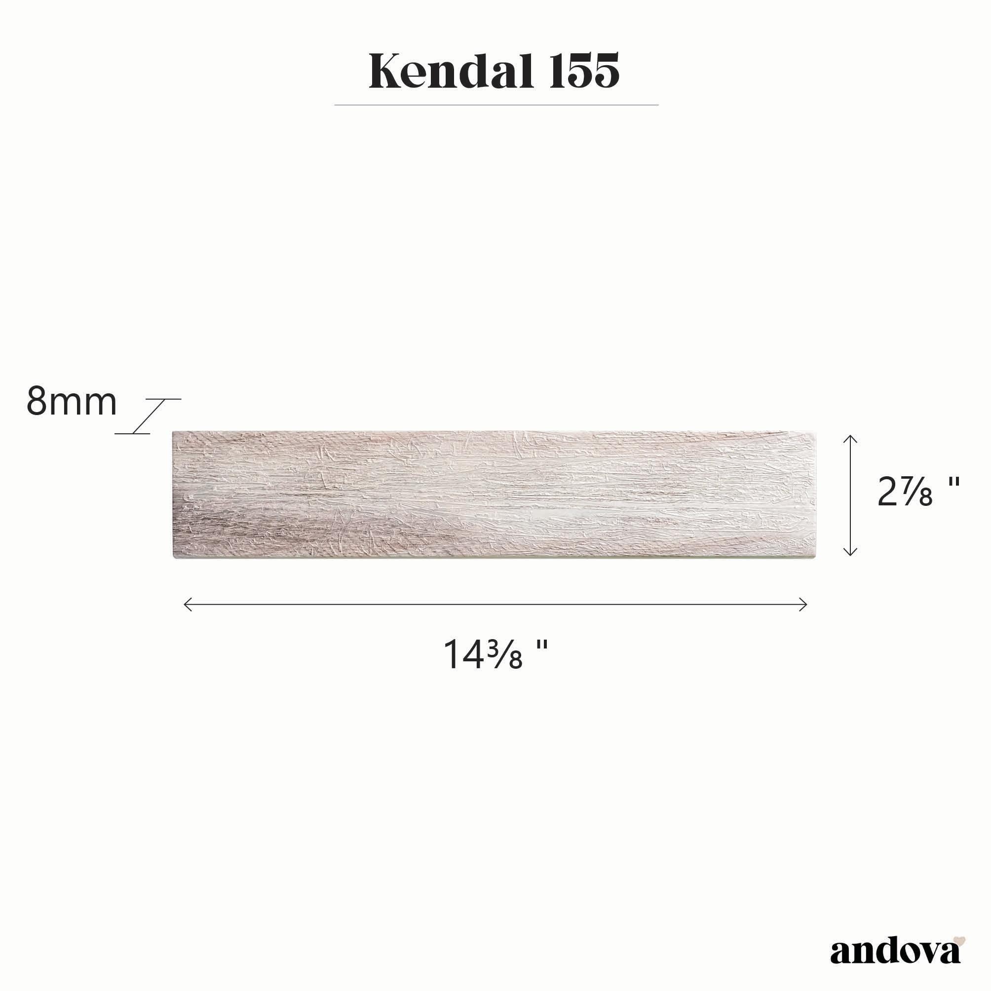 Kendel 3'' x 14'' Glass Subway Kitchen Backsplash and Shower Wall Tile
