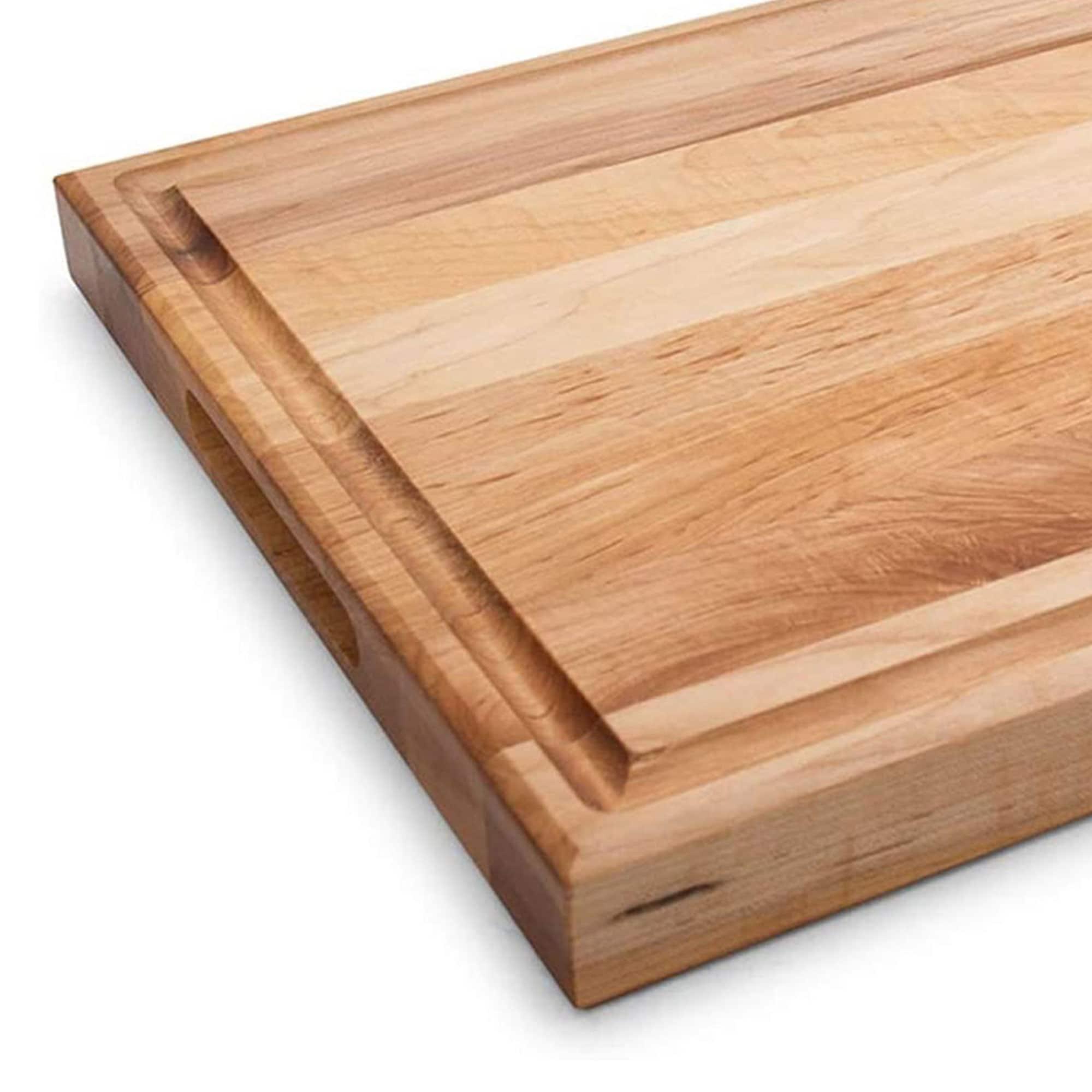 John Boos Boos Block CB Series Large Reversible Wood Cutting Board with Juice Groove, 1.75-Inch Thickness, 15" x 15" x 1 3/4", Maple