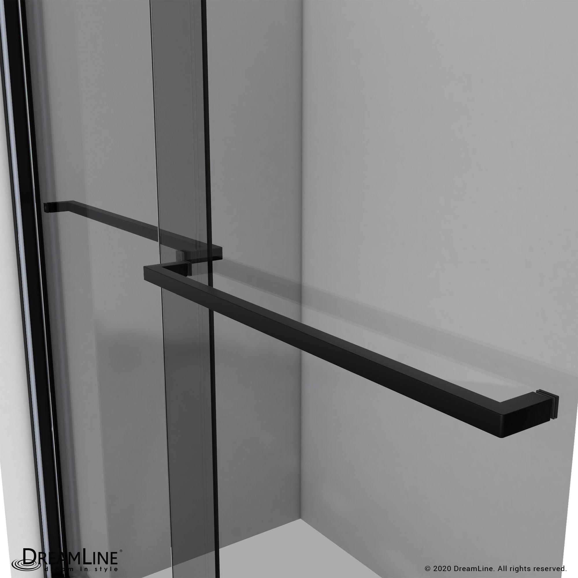 56" - 60" W 60" H Reversible Semi-Frameless Tub Door with ClearMax Technology