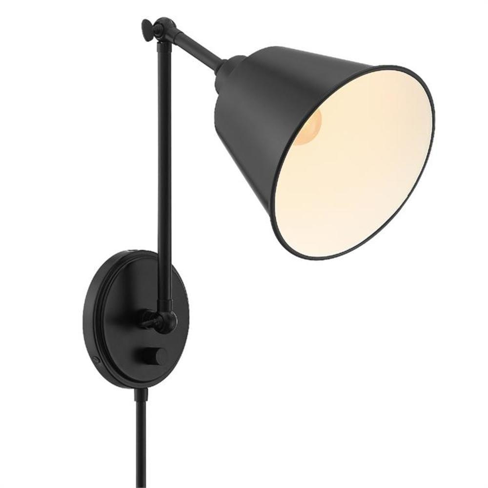 Crystorama Lighting Mitchell 1 - Light Swing Arm Lamp in  Matte Black