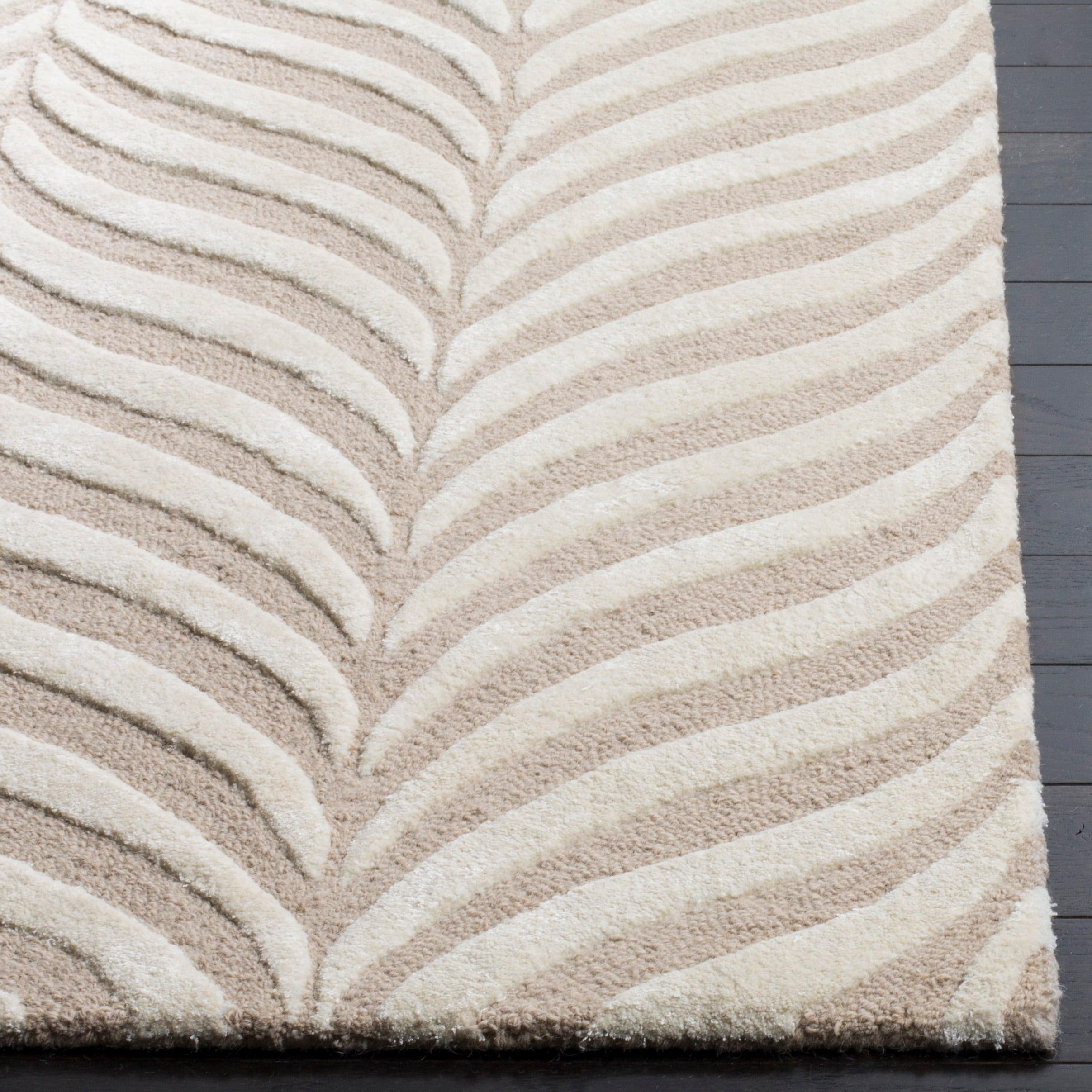 Bella BEL135 Hand Tufted Area Rug - Sand/Ivory - 8'x10' - Safavieh.