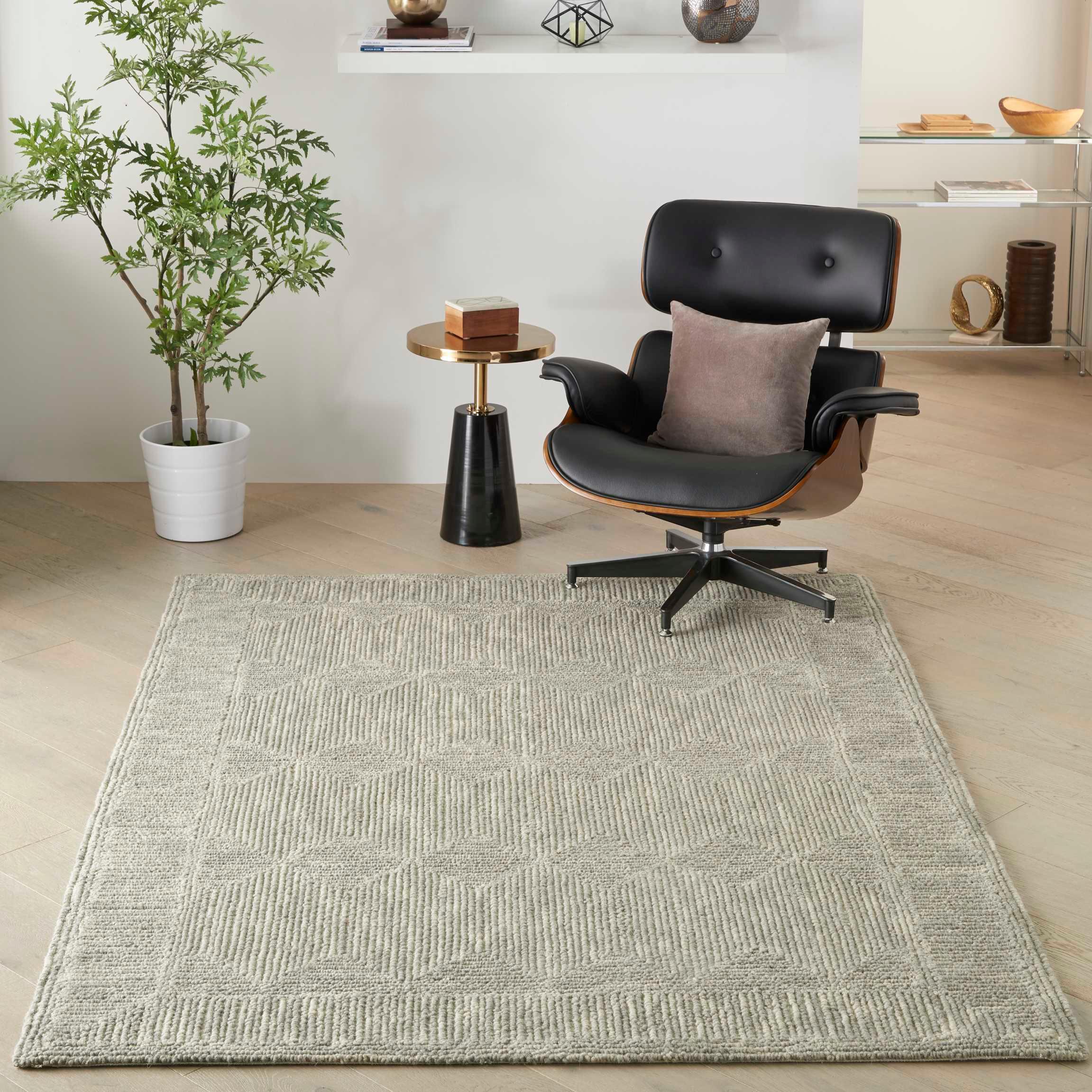 Nourison Vail Contemporary Indoor Area Rug Grey 5'3" x 7'3"