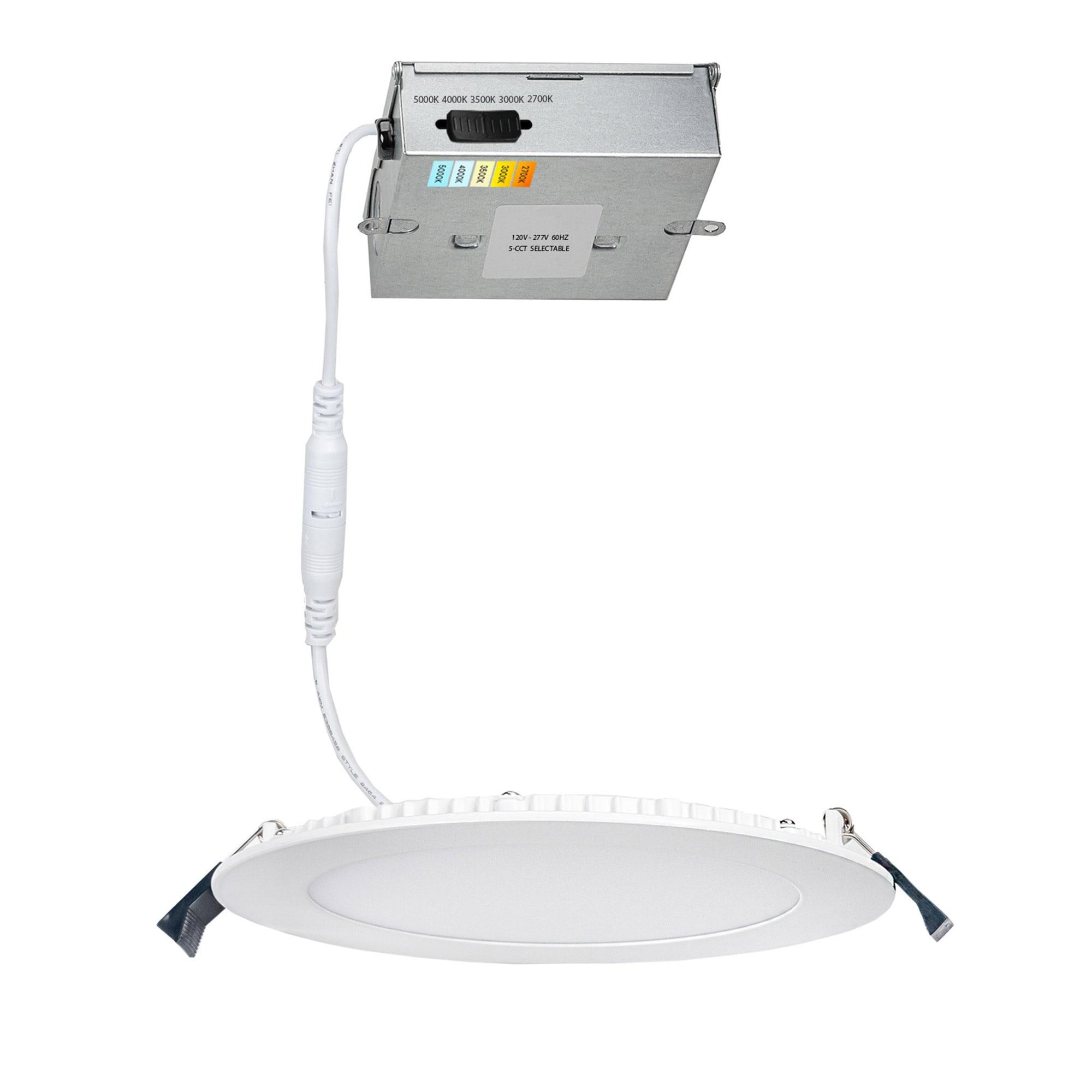 Lotos Selectable Color Temperature Dimmable Air-Tight IC Rated LED Canless Recessed Lighting Kit