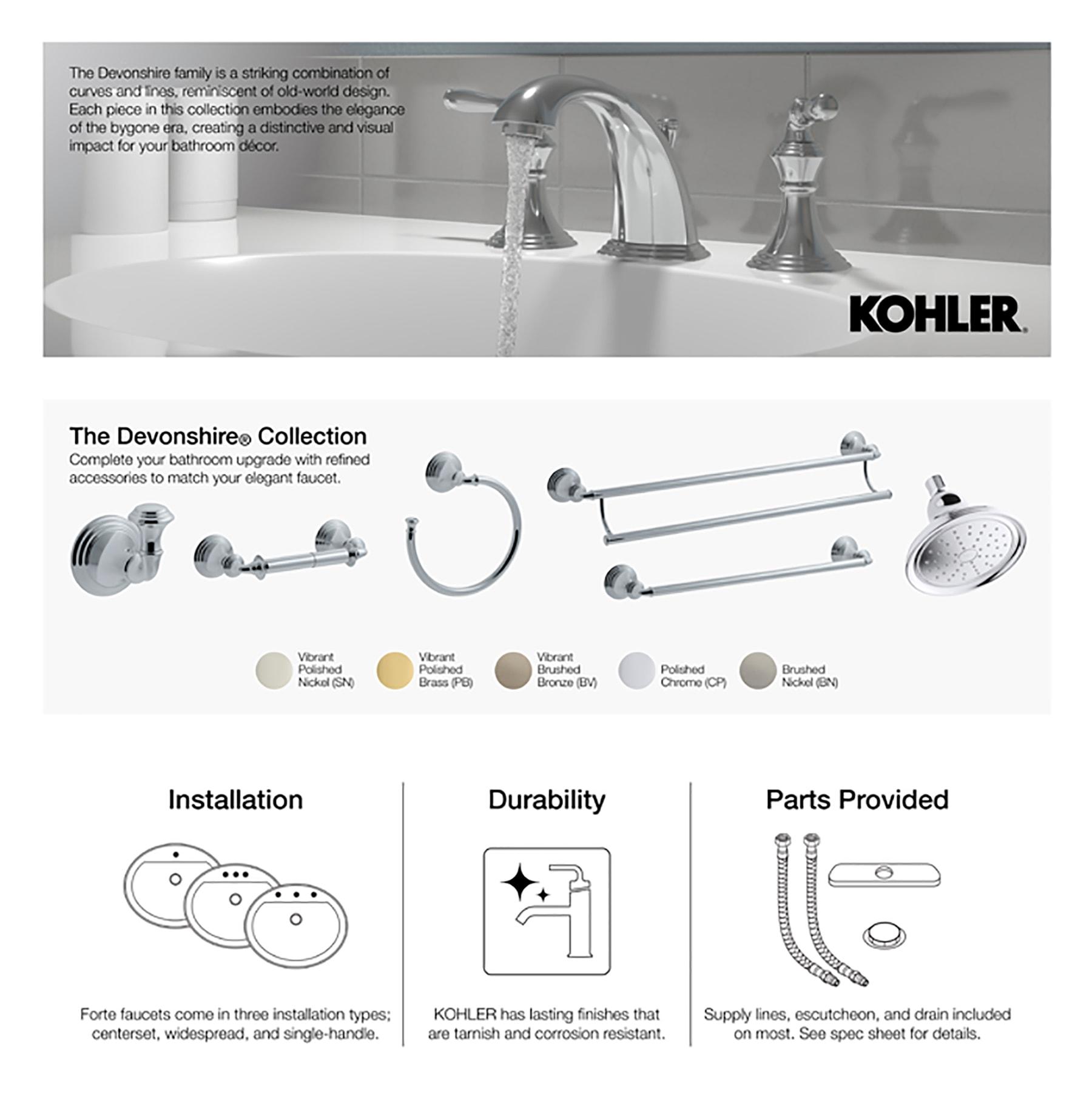 Kohler Devonshire Rite-Temp Valve Trim with Lever Handle