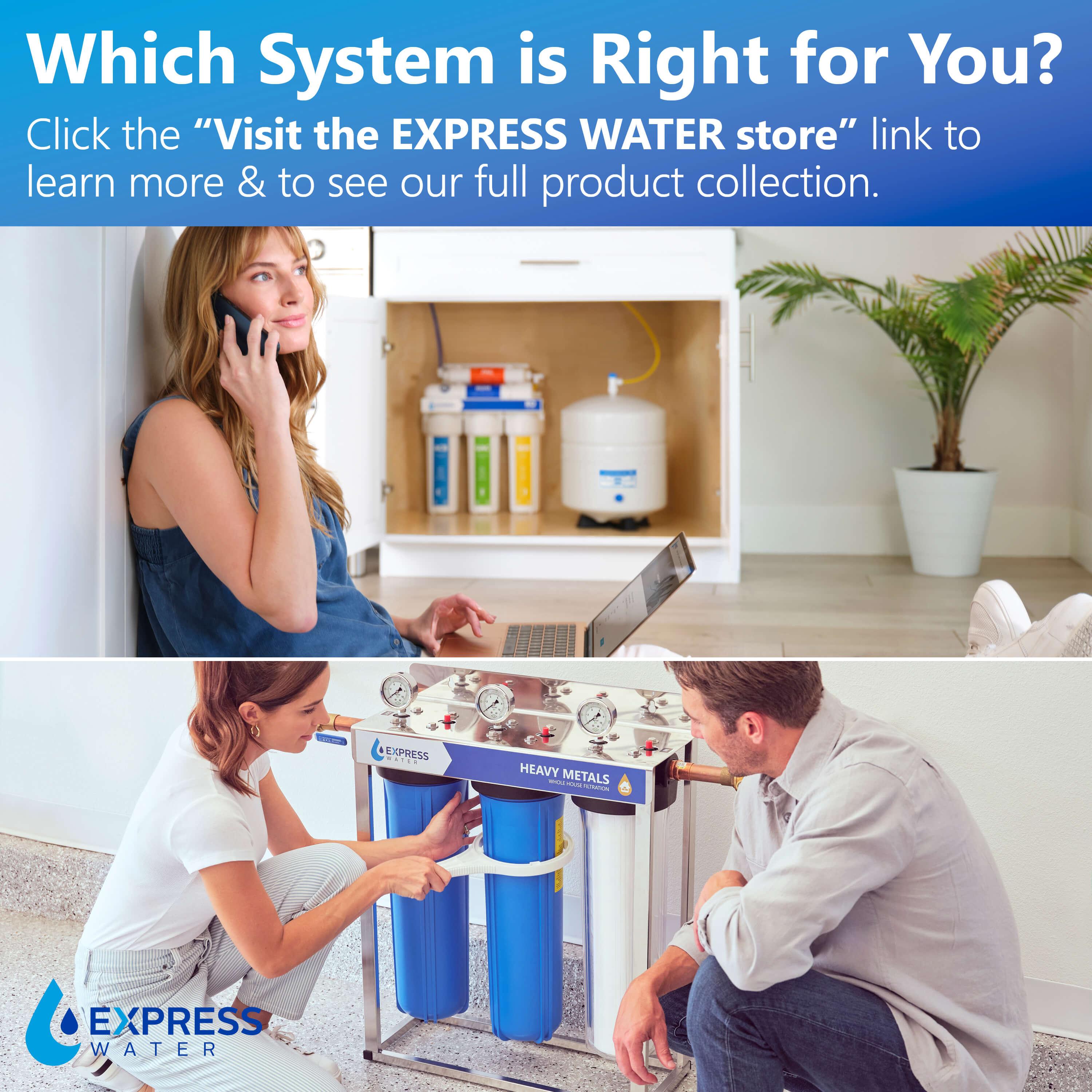 Whole House Water Filter System| ESSENTIAL | 3 Stage Water Purifier Whole Home, Top-Tier GAC, ACB Filters Produce Overachieving H2O, Significantly Reduces Chlorine & Sulfur Smell/Taste, Healtheir Skin