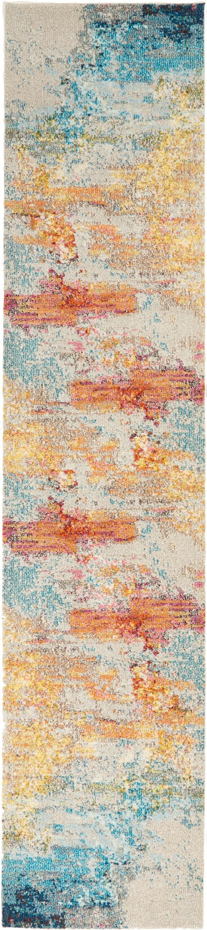 Nourison Celestial CES02 Sealife Area Rug 2'2" x 12'