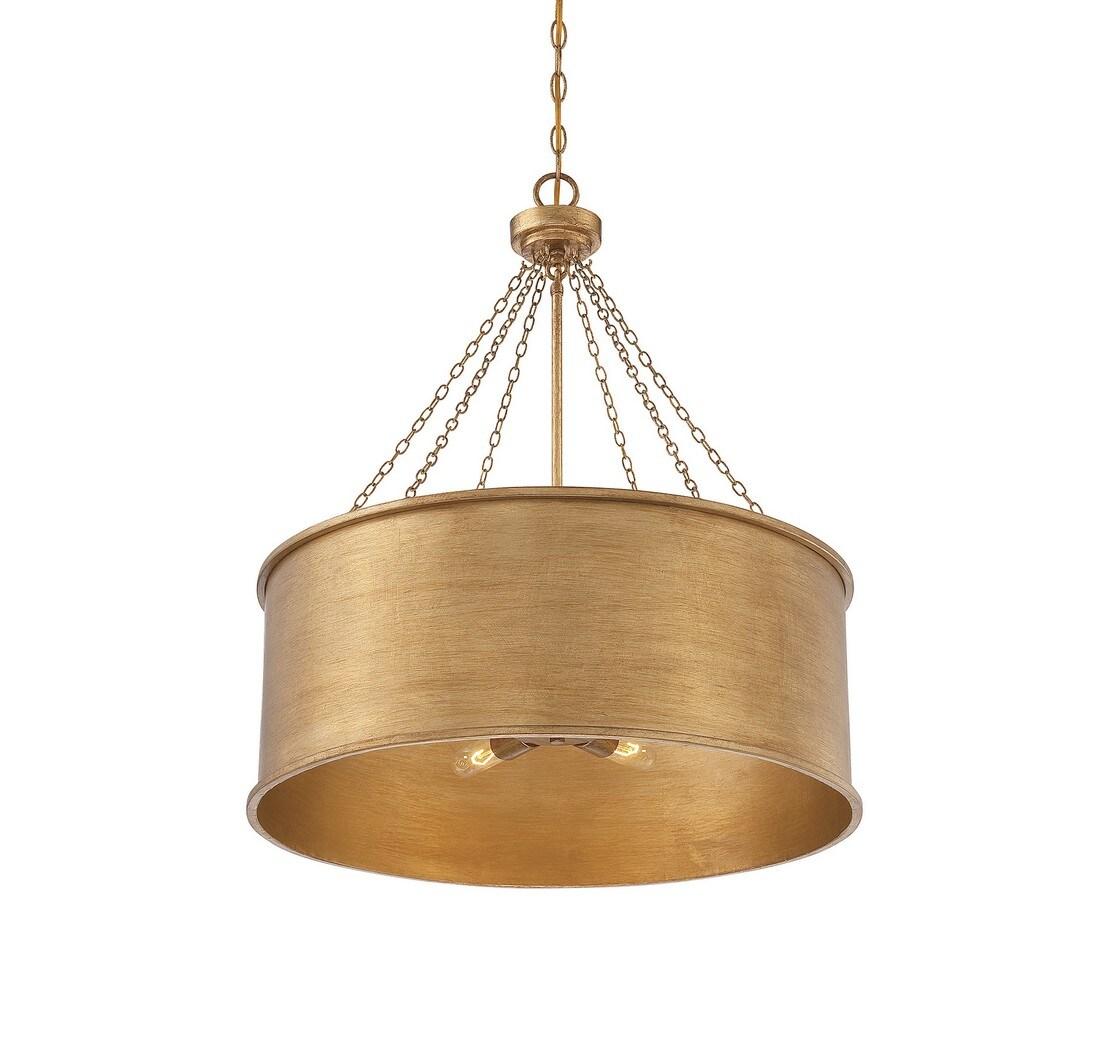 Soho 6 Light Metal Dimmable Drum Chandelier