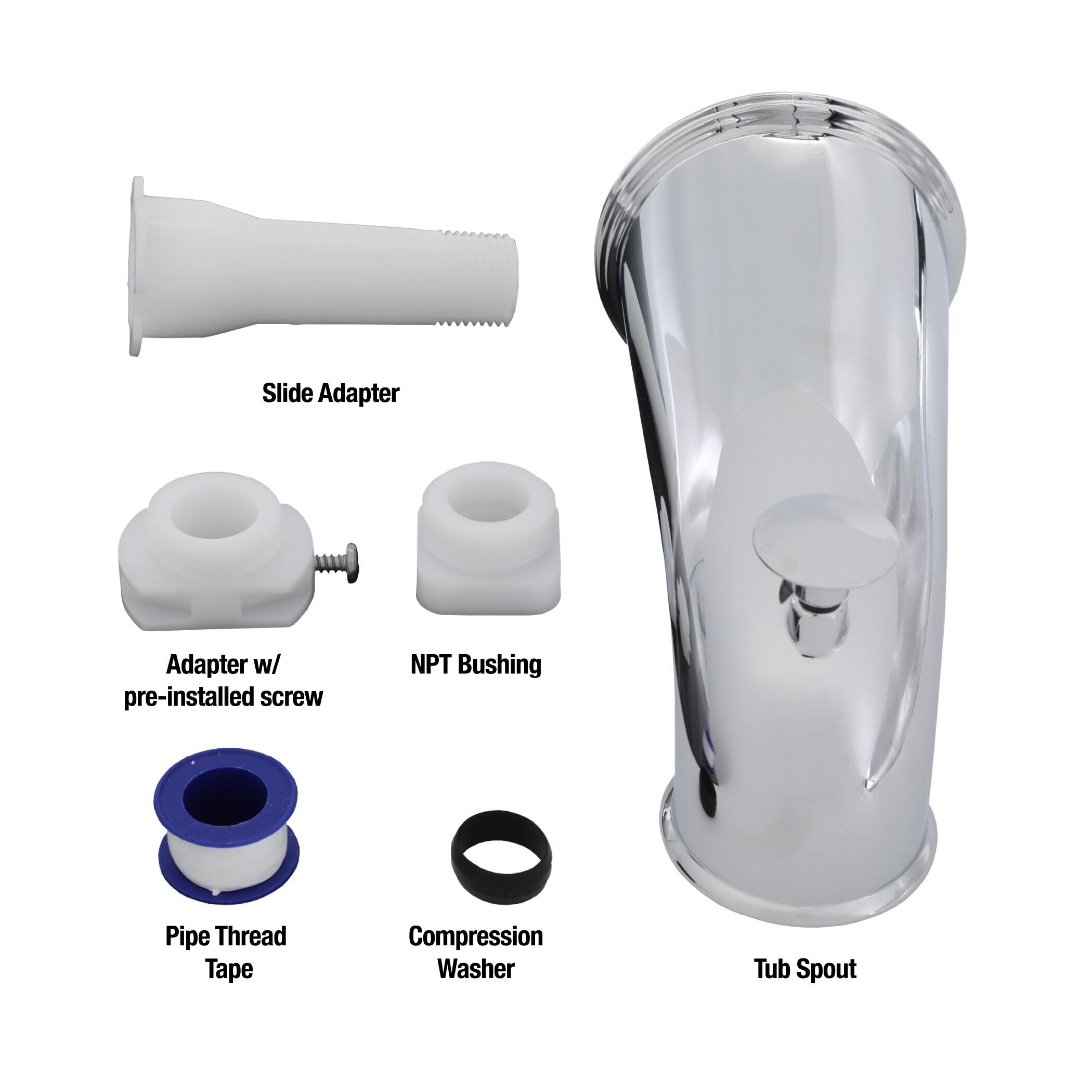 Danco 6 in. Decorative Tub Spout with Pull Up Diverter in Chrome (10315)