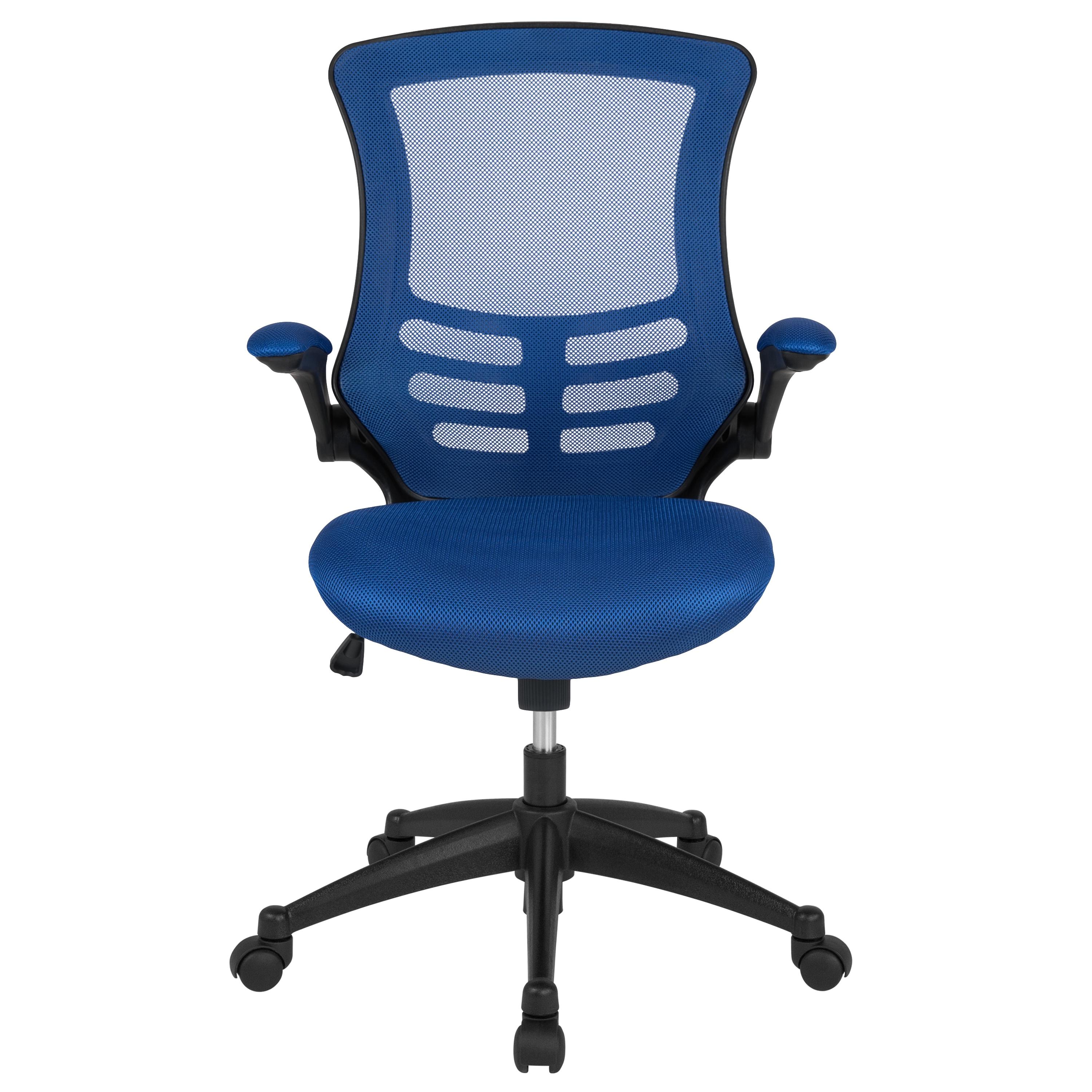 Jayetta Mid-Back Mesh Swivel Ergonomic Office Chair with Flip-Up Arms