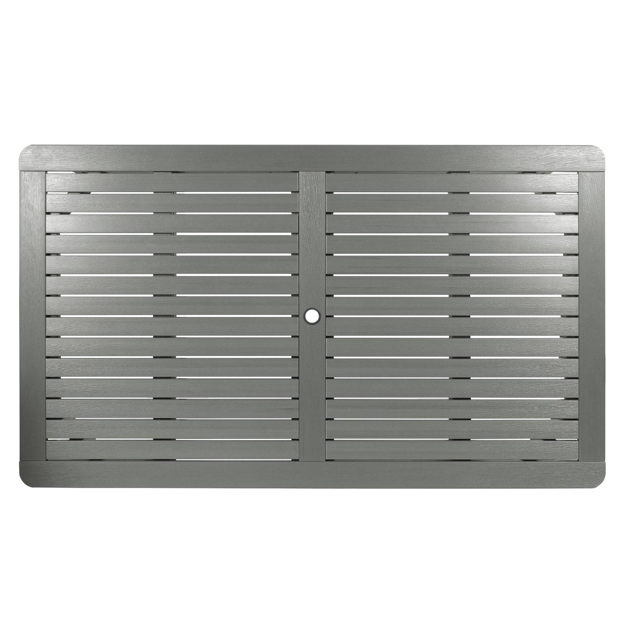 Weatherly Coastal Teak 7-Piece Recycled Plastic Rectangular Outdoor Dining Set