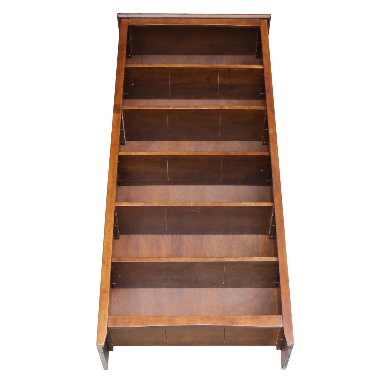 72" Shaker Bookshelf Espresso - International Concepts: Solid Parawood, 6 Fixed Shelves