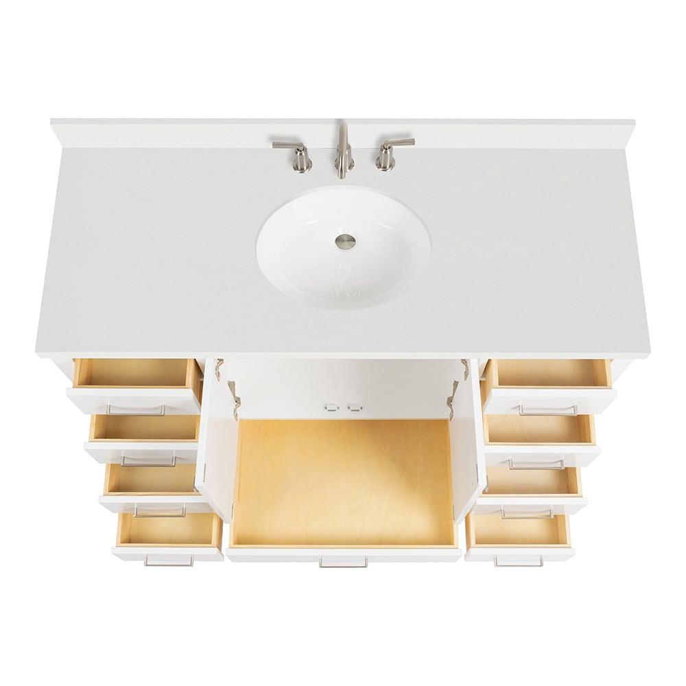 Ariel A055swqovo Cambridge 55" Free Standing Single Basin Vanity Set - White