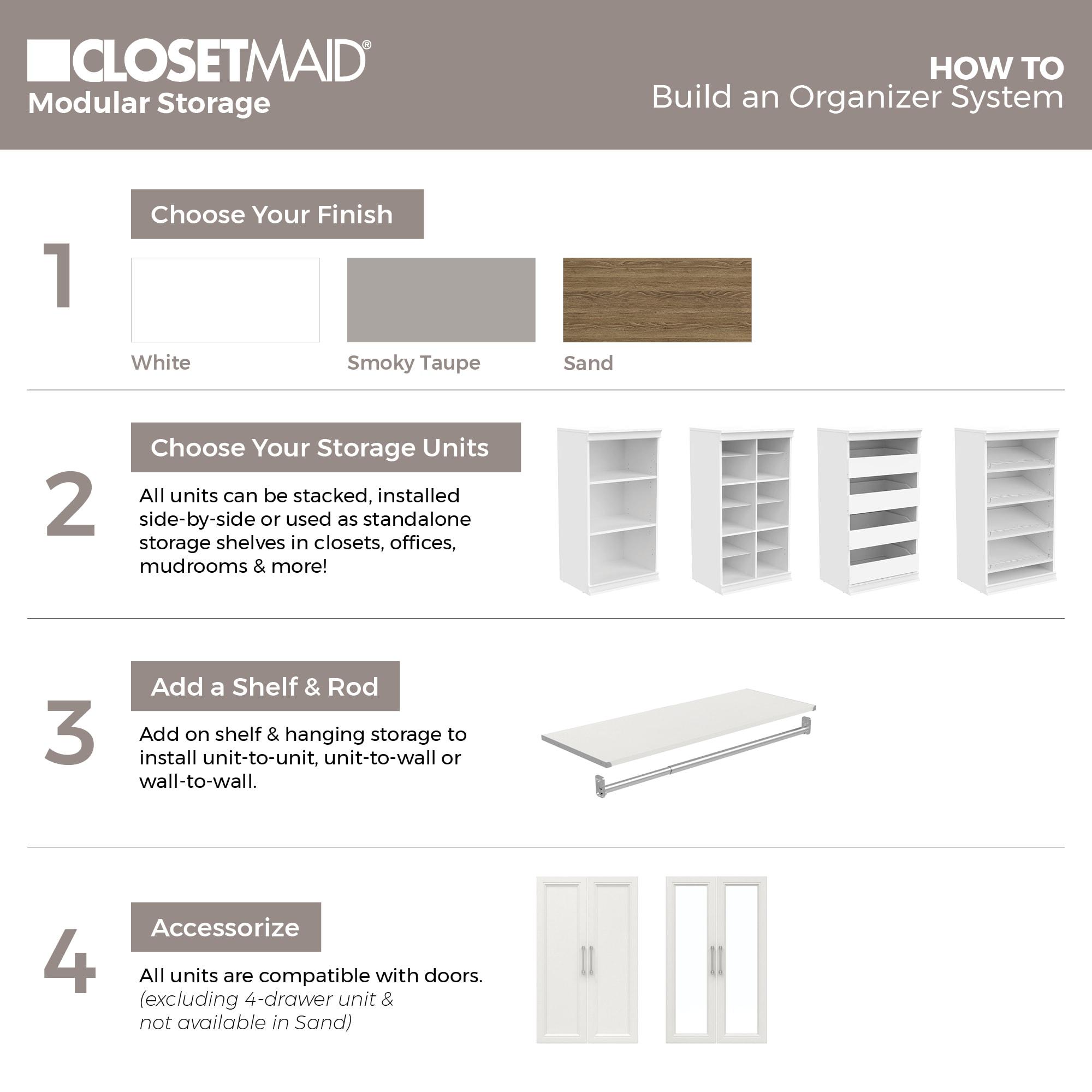 Modular Storage 36.02" W Shelf & Closet Rod