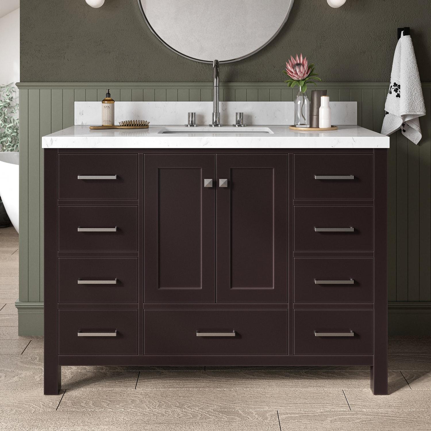 Ariel A049s-Bc Cambridge 48" Single Free Standing Vanity Cabinet Only - Brown