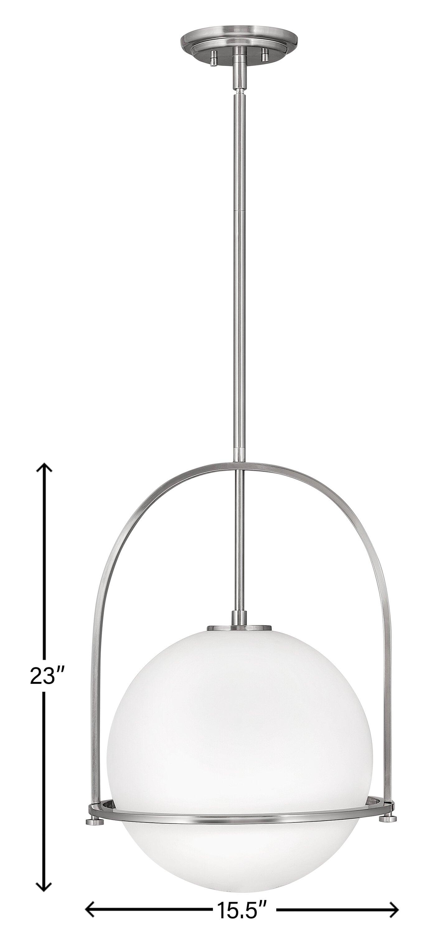 Arie Single Light Glass Dimmable Pendant