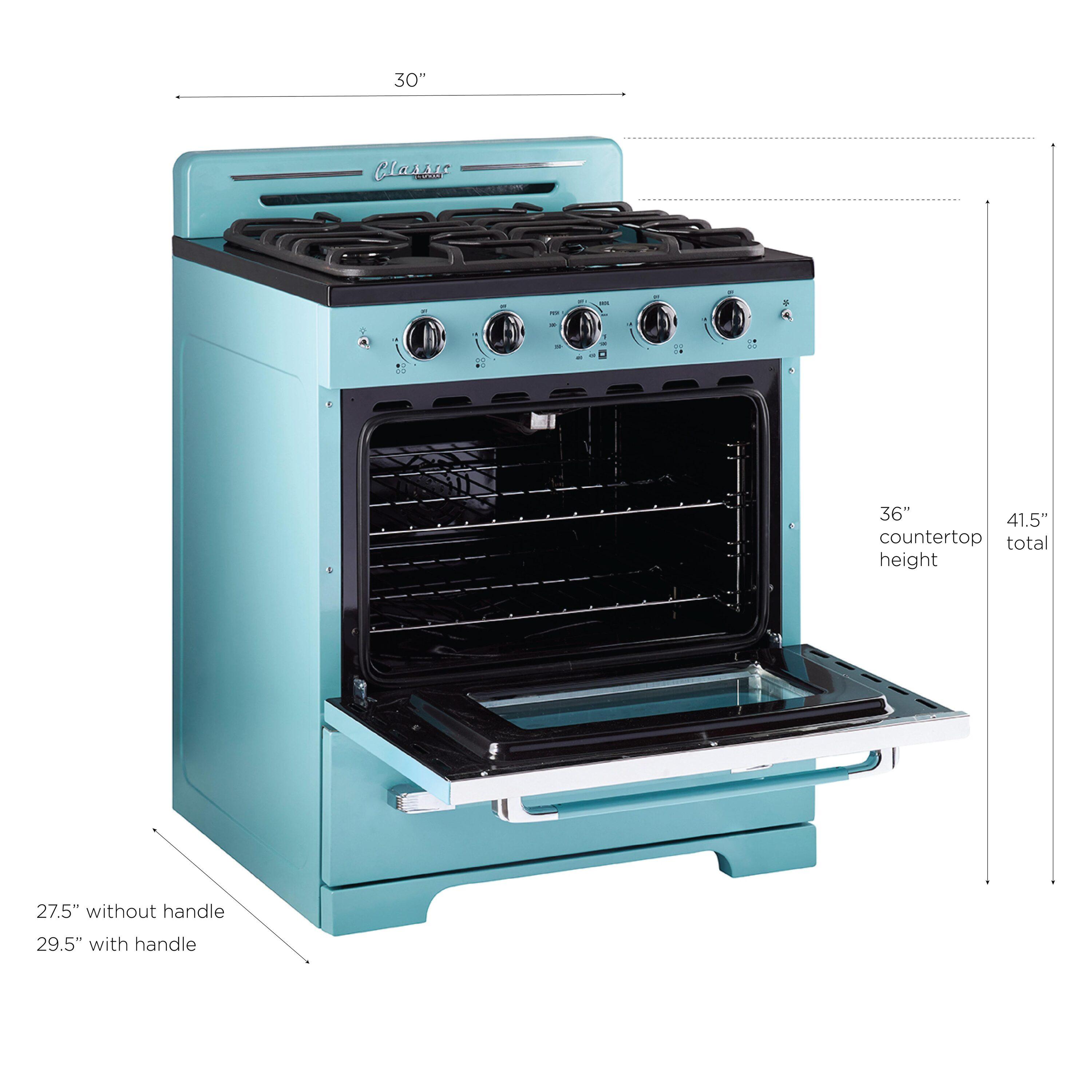Unique Appliances Classic Retro 30" 4 burner 3.9 cu. ft. Freestanding Gas Range with Convection Oven UGP-30CR T