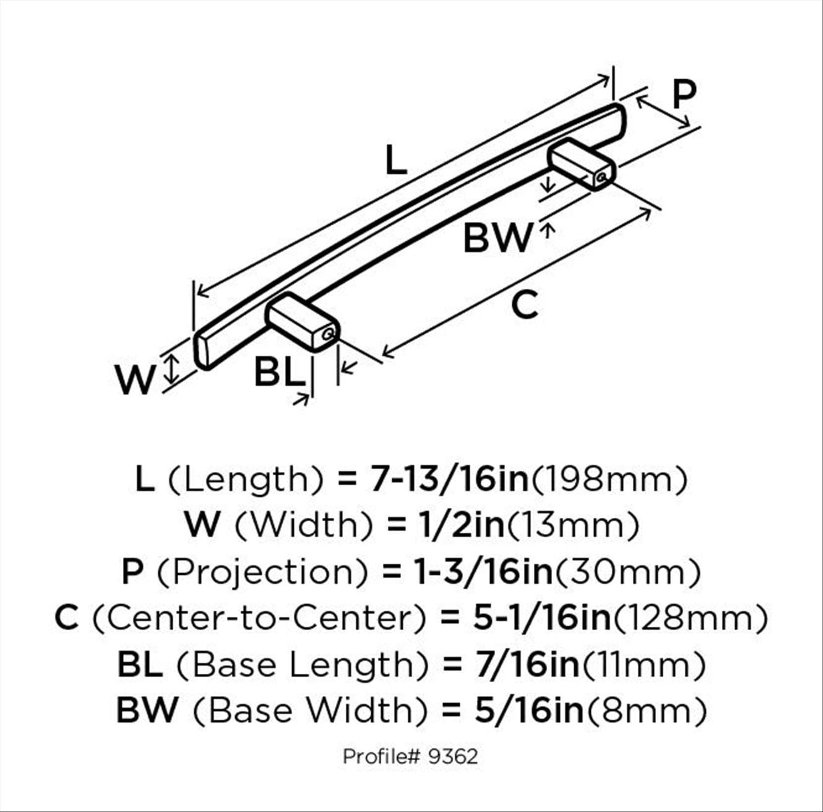 Cyprus 5 1/16" Center to Center Bar Pull