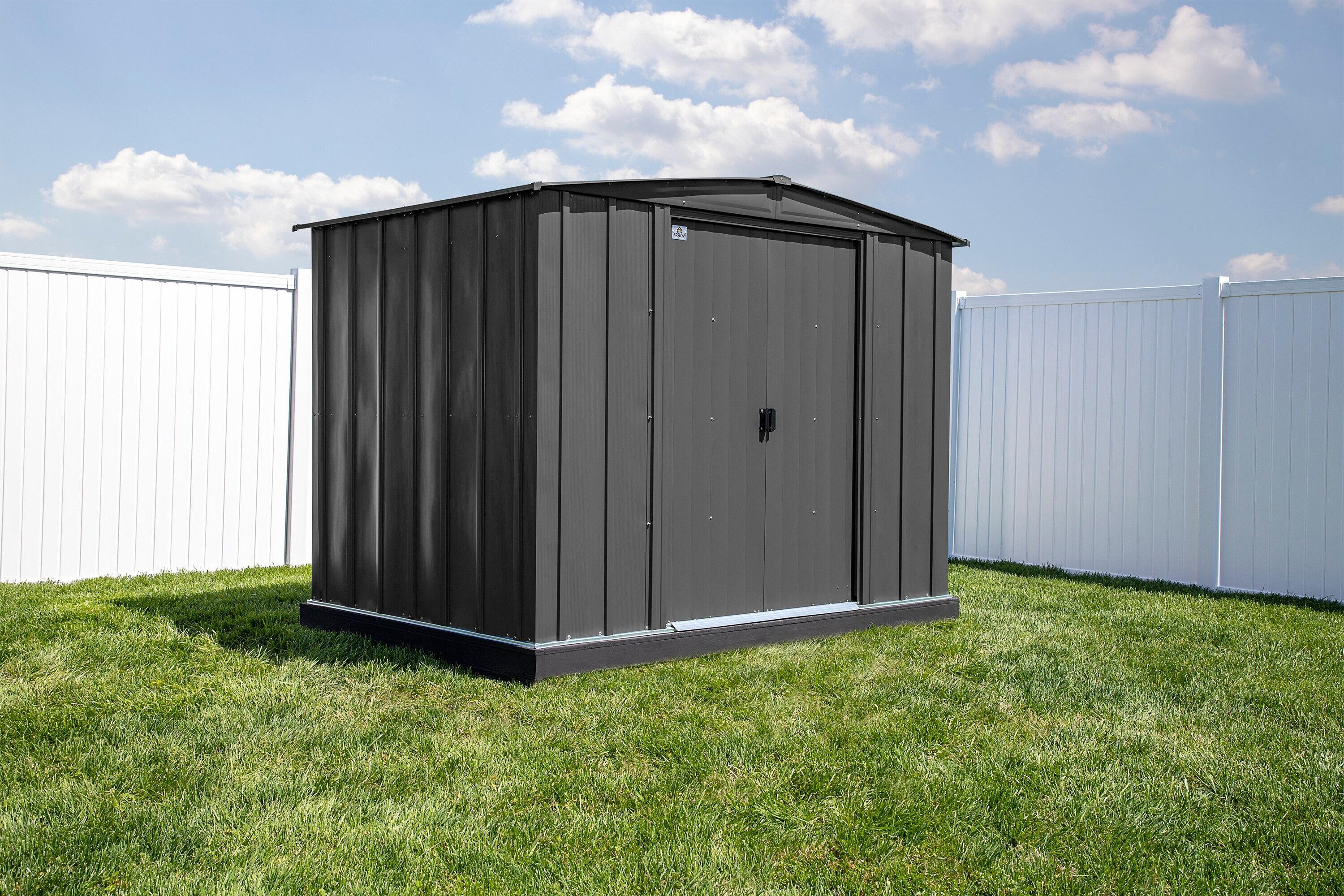 Arrow 8 ft. W x 6 ft. D Galvanized Steel Storage Shed