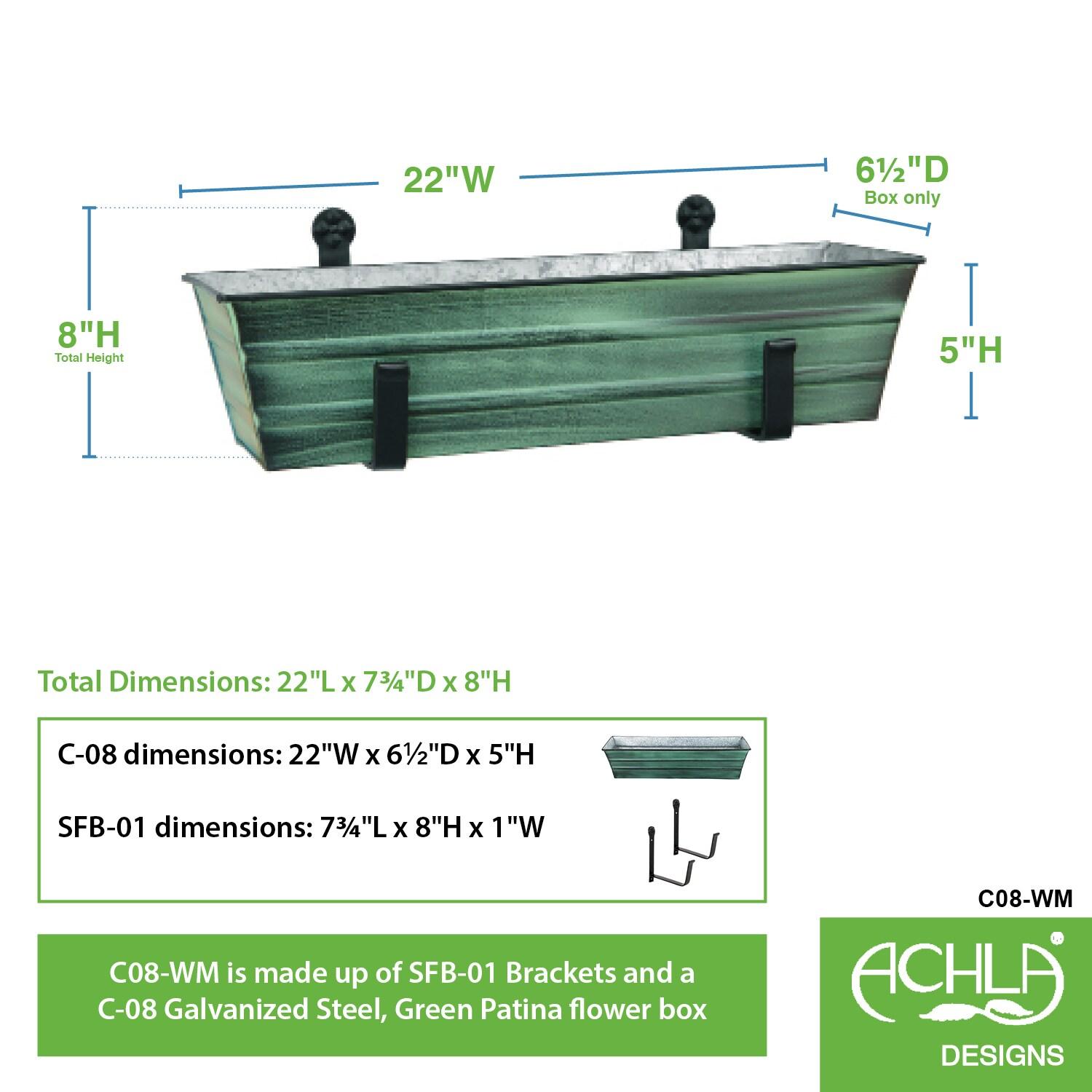 Dynamism Metal Window Box Planter