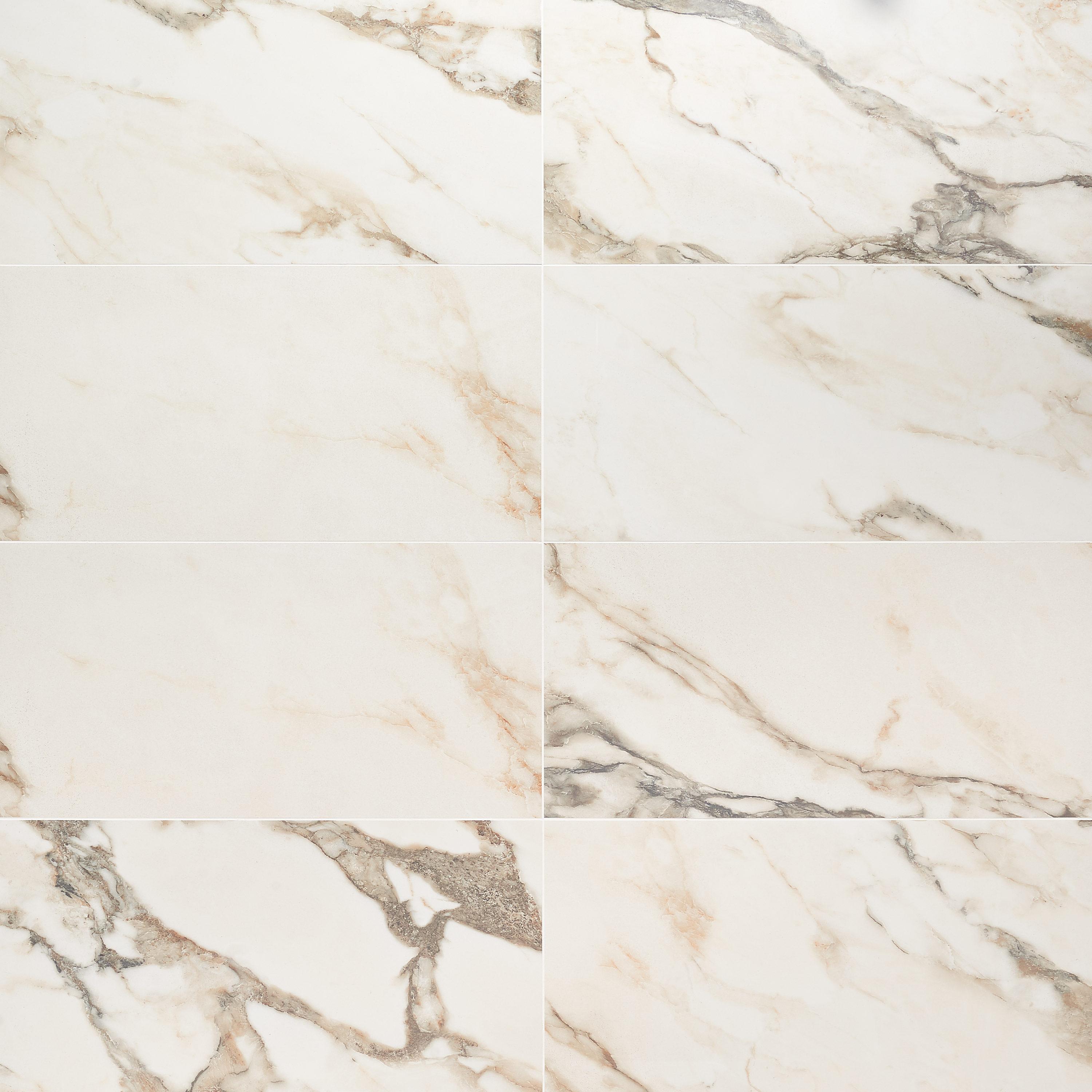 Bond Tile 12" x 24" Polished Marble Look Porcelain Floor and Wall Tile