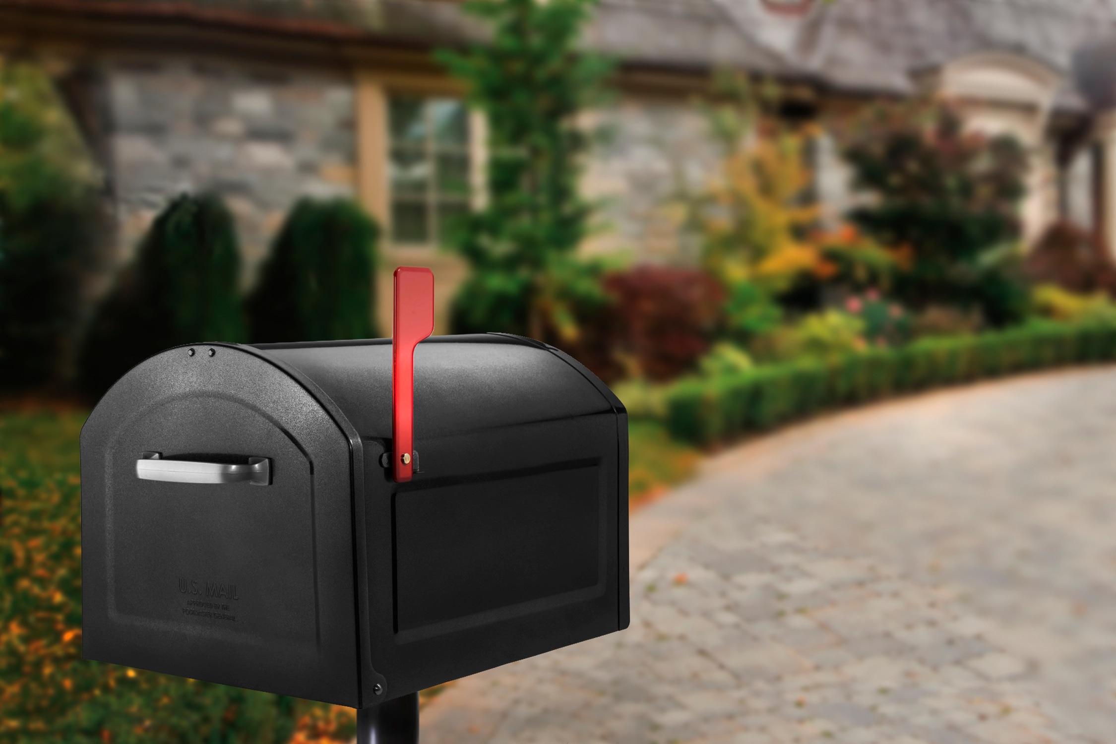 Architectural Mailboxes Centennial Post Mount Galvanized Steel Post Mount Pewter Mailbox