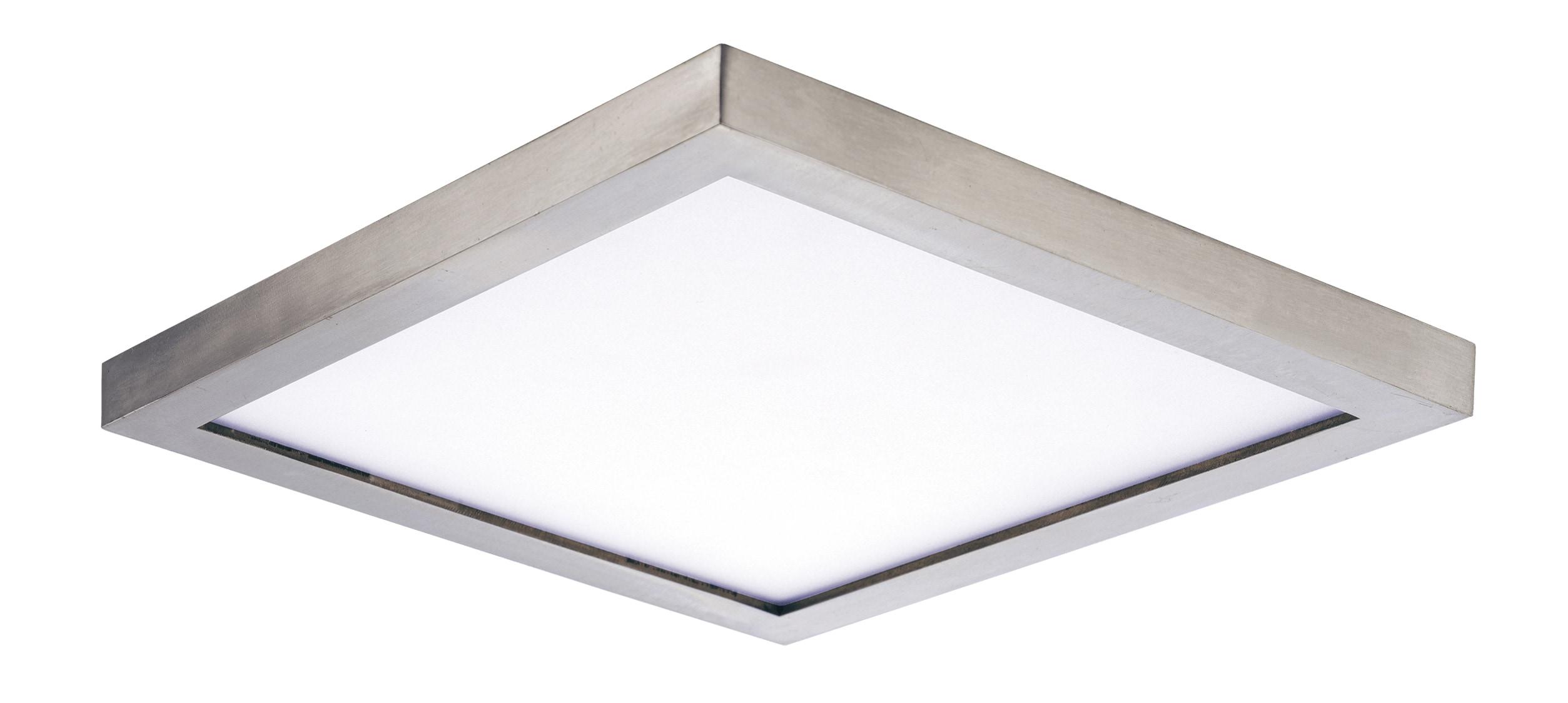 Maxim 57720 Wafer 4.5" Square Indoor / Outdoor Led Ceiling Light / Wall Light - Nickel