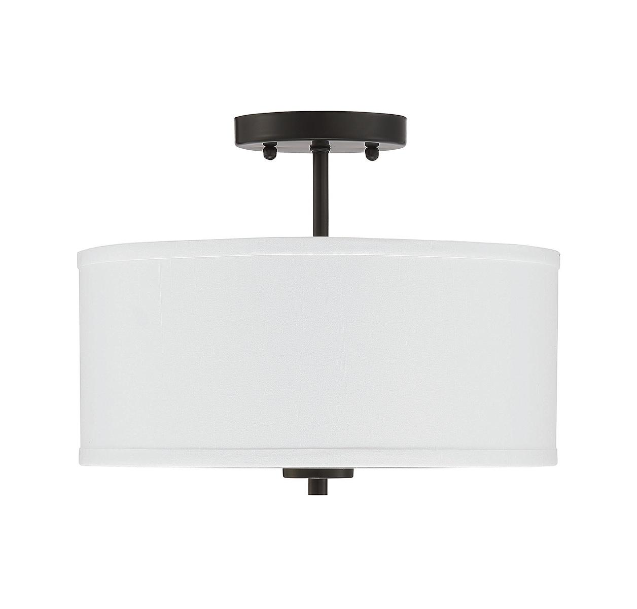 Trade Winds Cassie Drum Semi-Flush Mount Ceiling Light in Matte Black