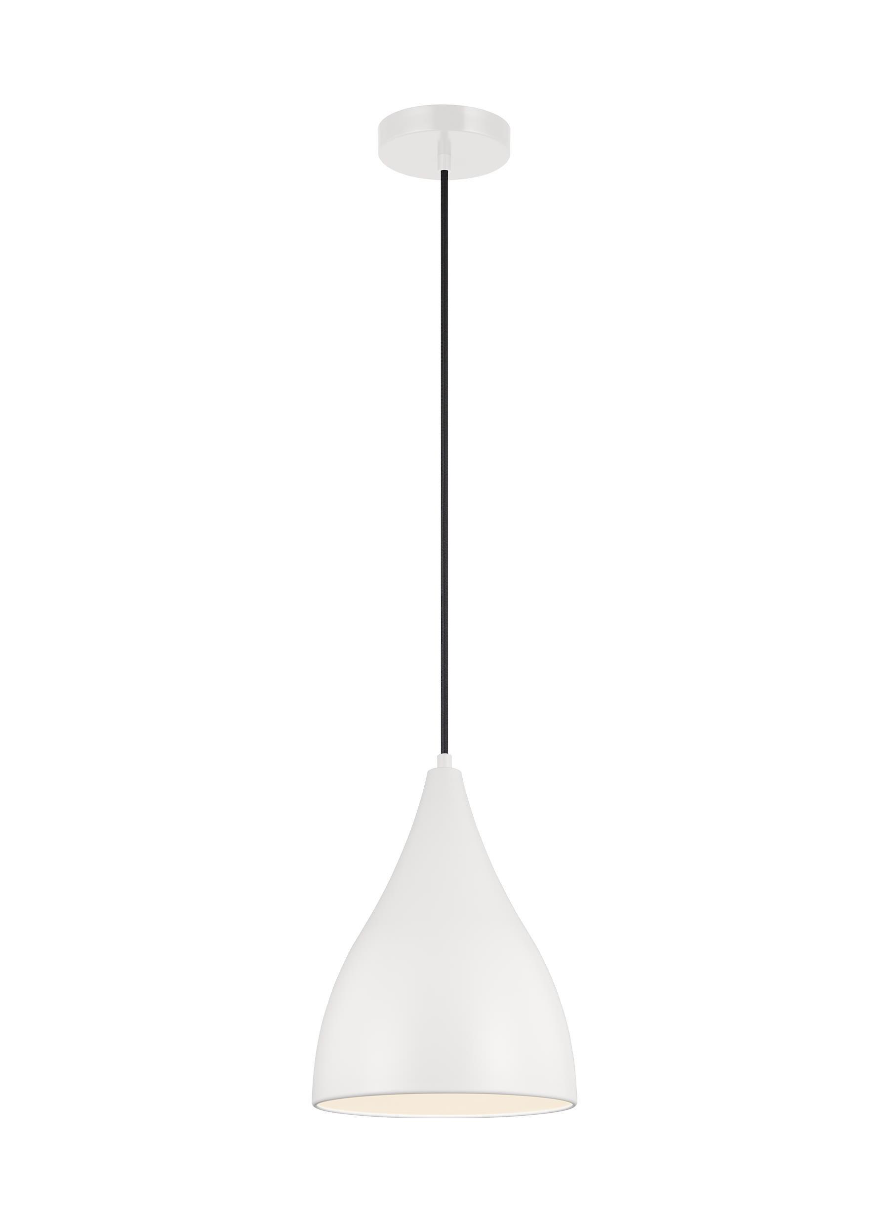 Oden Matte White Mini LED Pendant with Smooth Curve Design