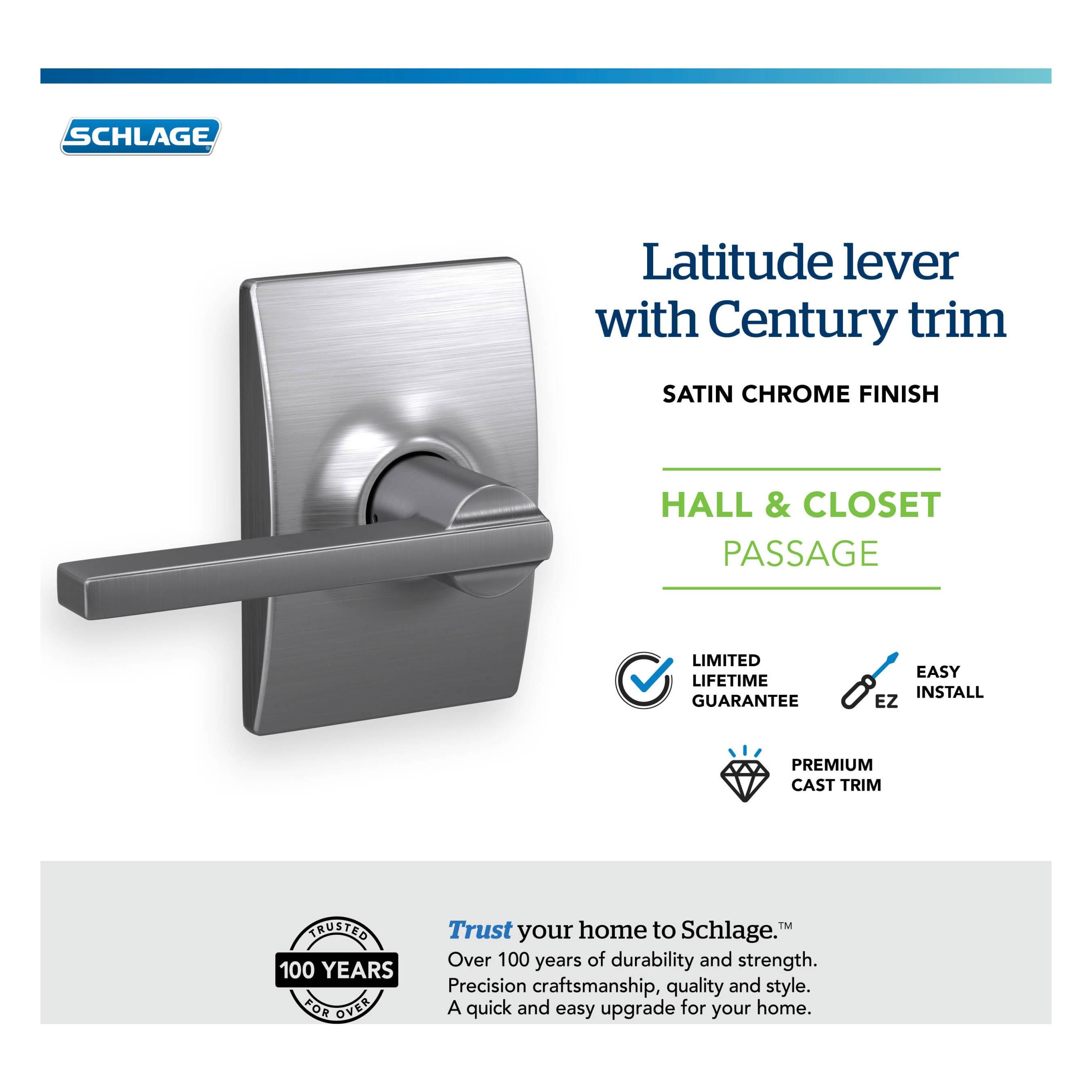 Latitude Passage Door Lever with Century Rosette