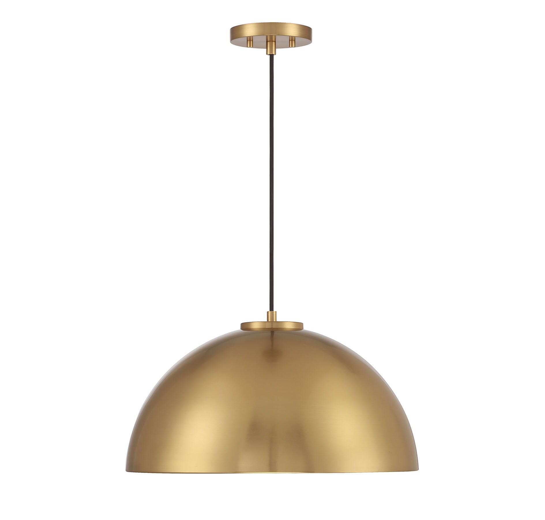 Trade Winds Hazel 1-Light Pendant in Natural Brass