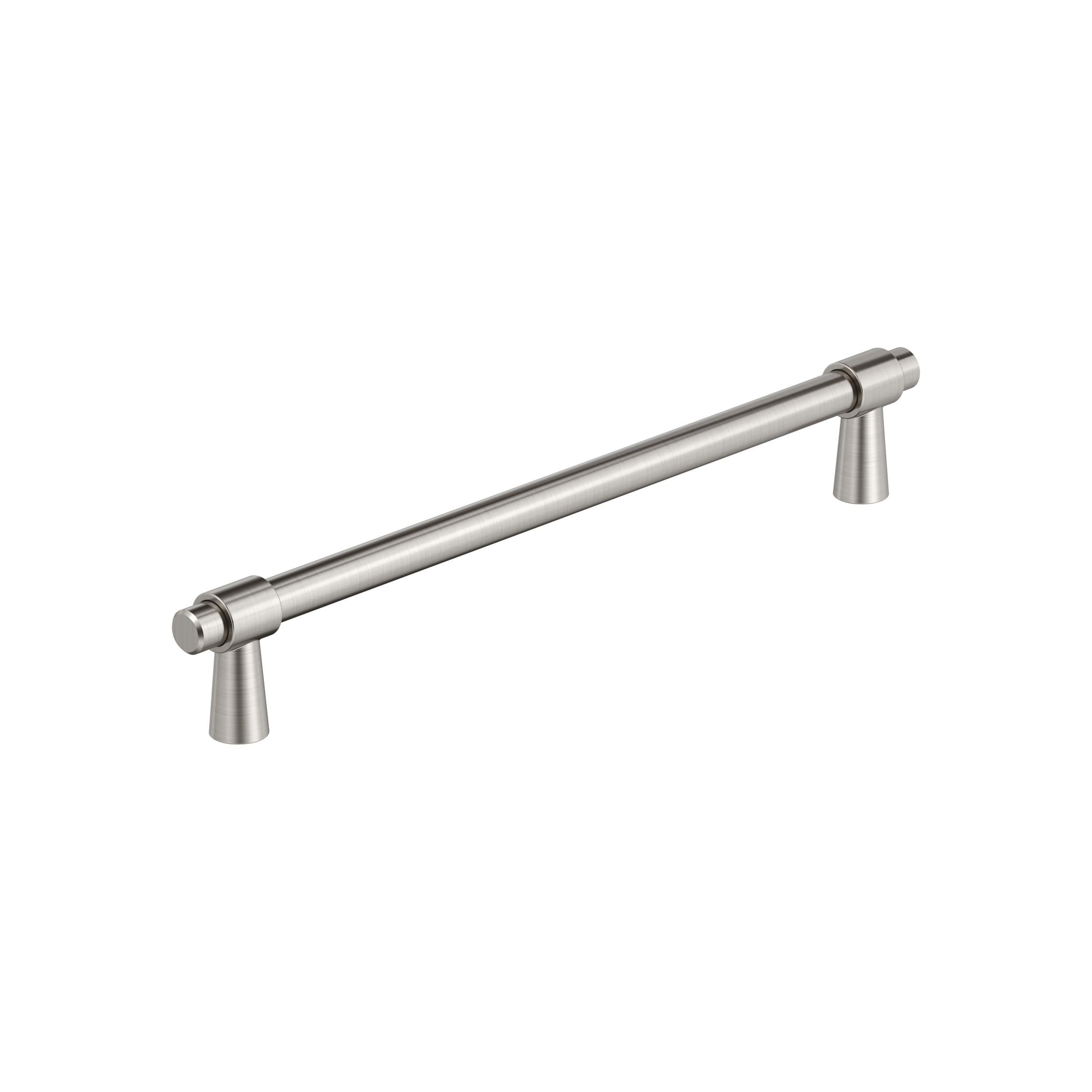 Amerock Destine 7-9/16 inch (192mm) Center-to-Center Satin Nickel Cabinet Pull