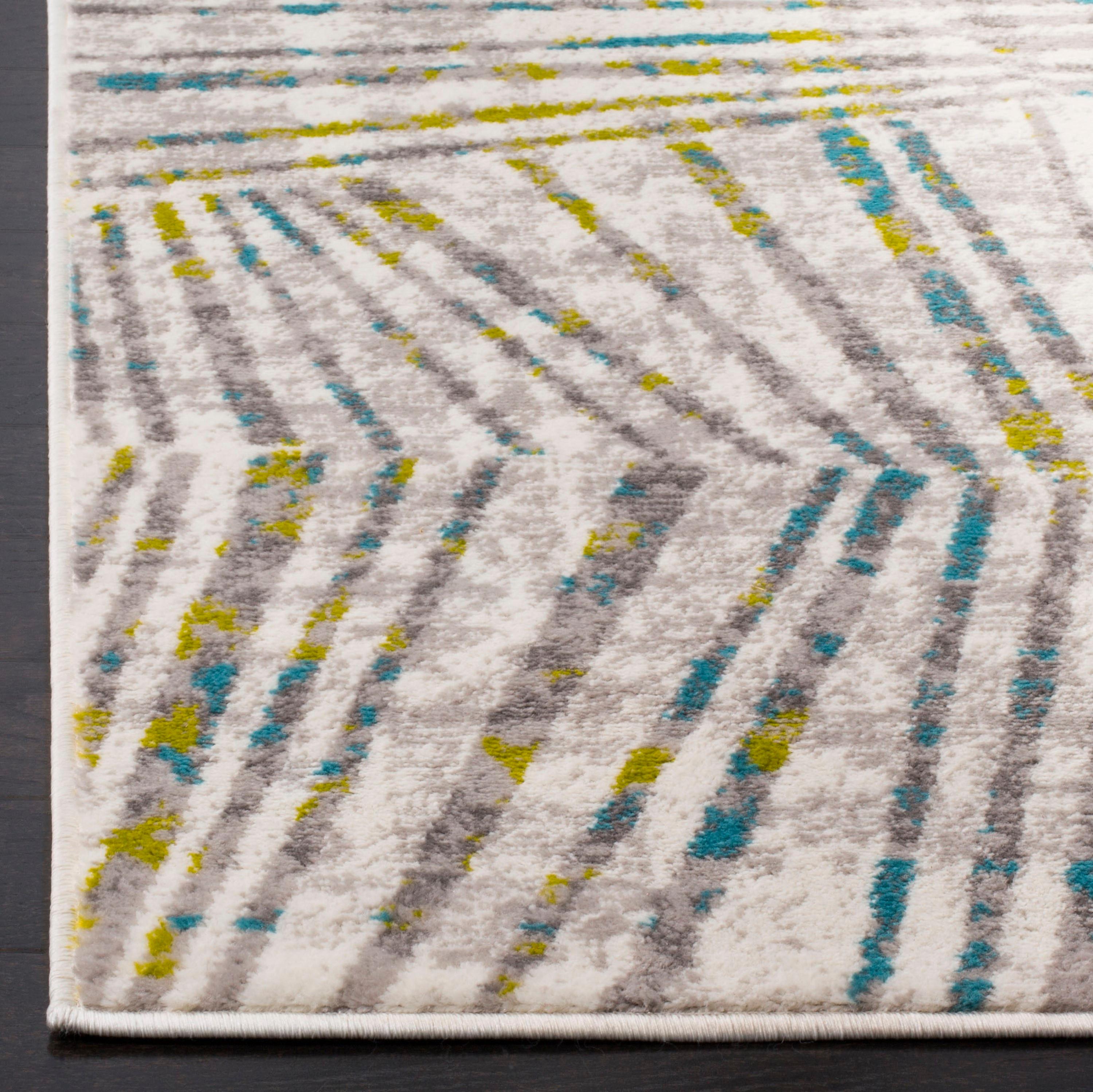 Skyler SKY191 Power Loomed Indoor Area Rug - Grey/Green - 8'x10' - Safavieh.