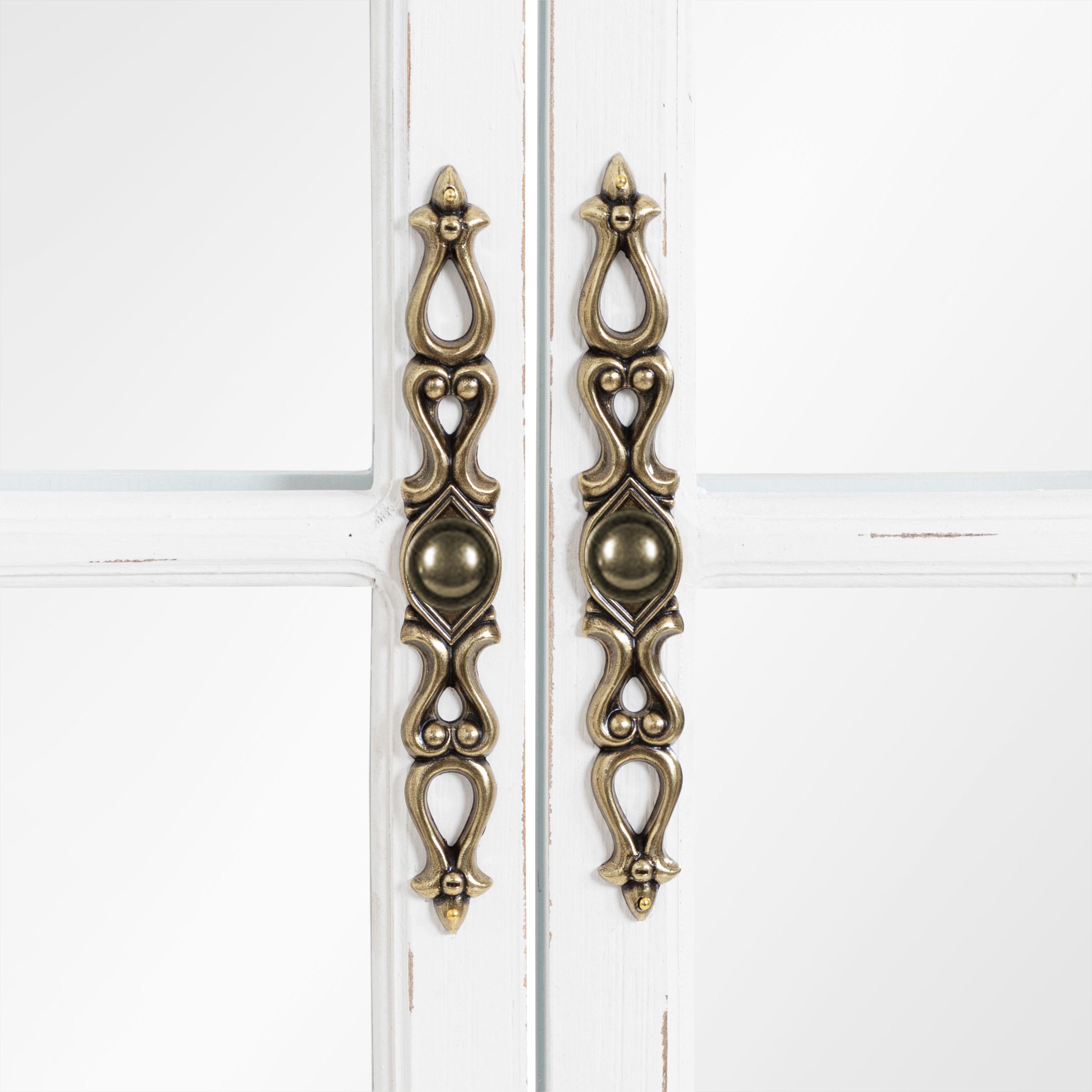 28"x44" Boldmere Arch Wall Mirror White - Kate & Laurel All Things Decor: Rustic Farmhouse Windowpane