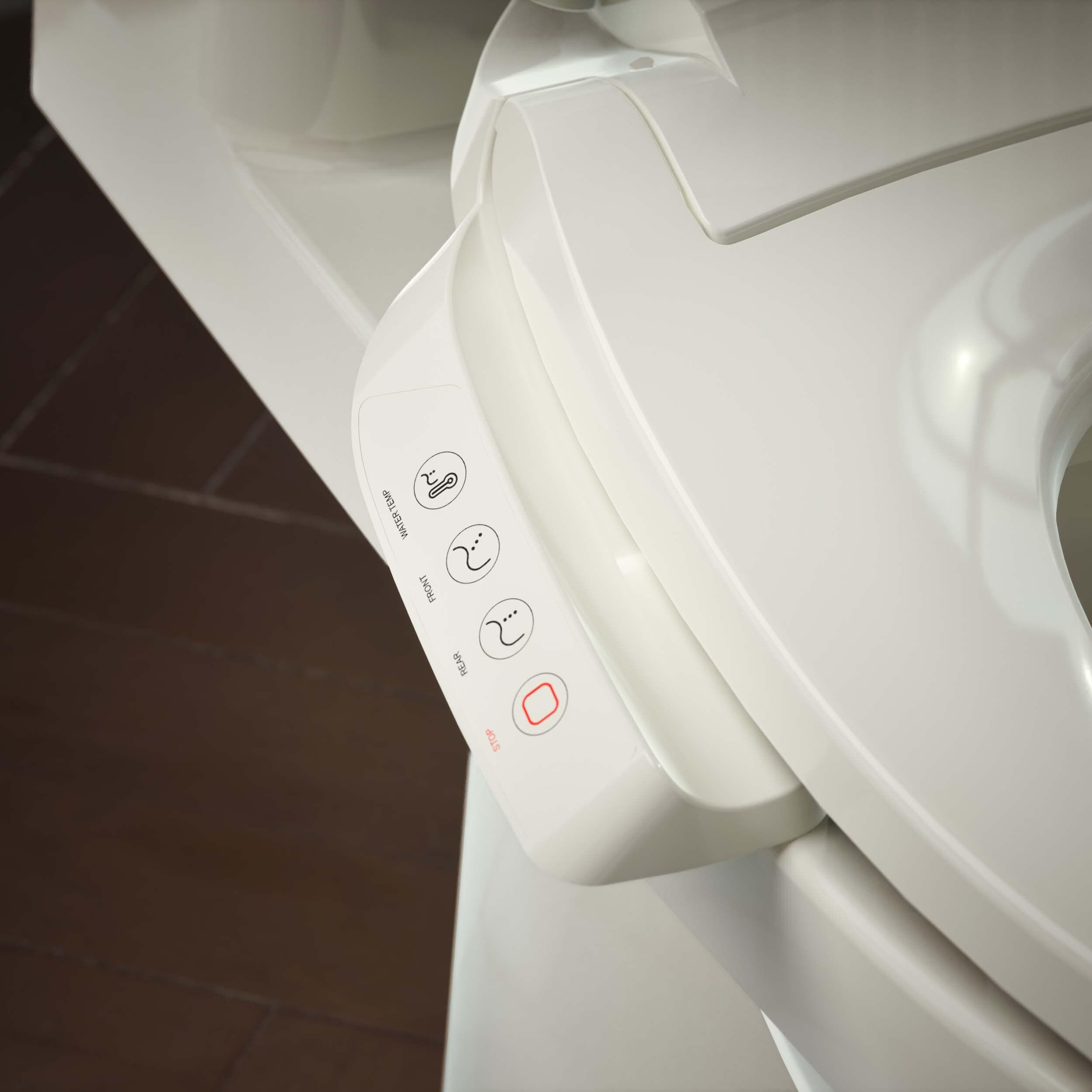 PureWash E545 Elongated Heated Bidet Toilet Seat, Electric Bidets for Existing Toilets
