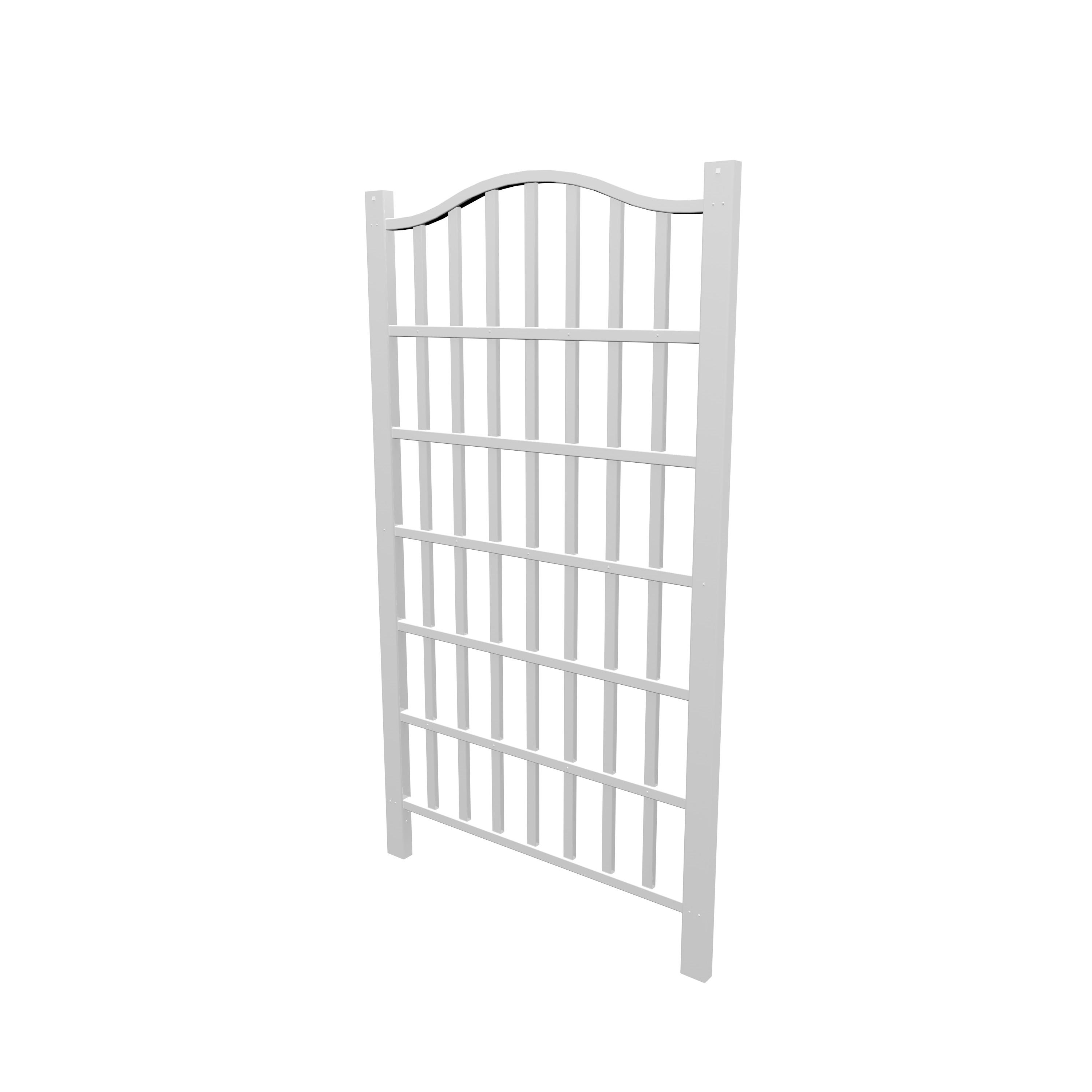 Vita 54" x 96" Classic Grande Vinyl Trellis, White, VA68200