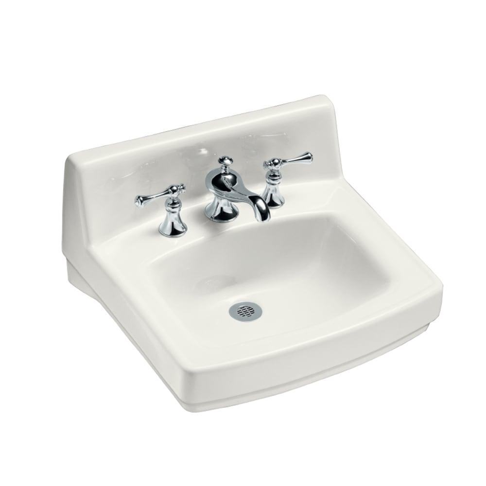Greenwich Vitreous China Rectangular Wall Mount Bathroom Sink with Overflow