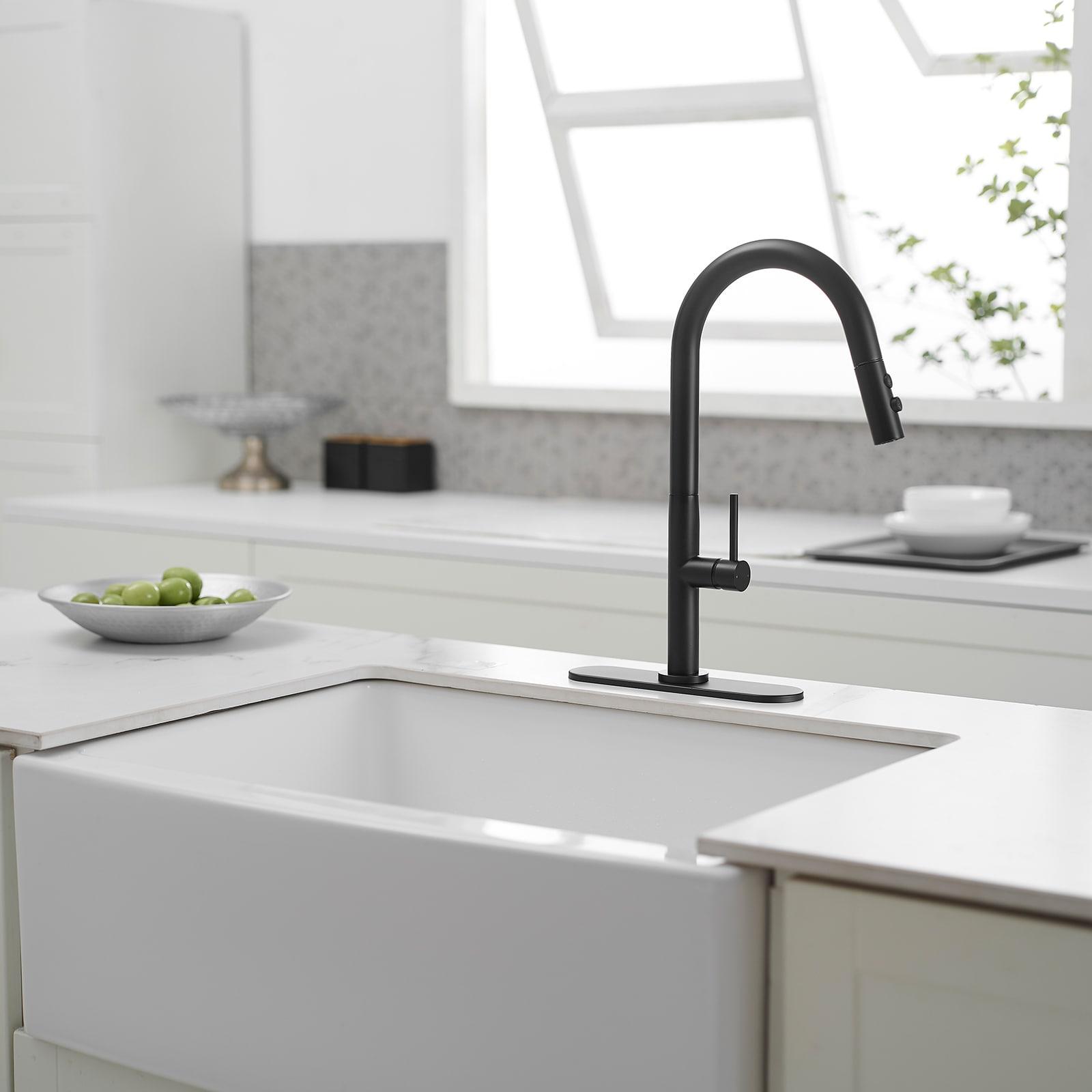 Single Handle Pull Down Sprayer Kitchen Faucet