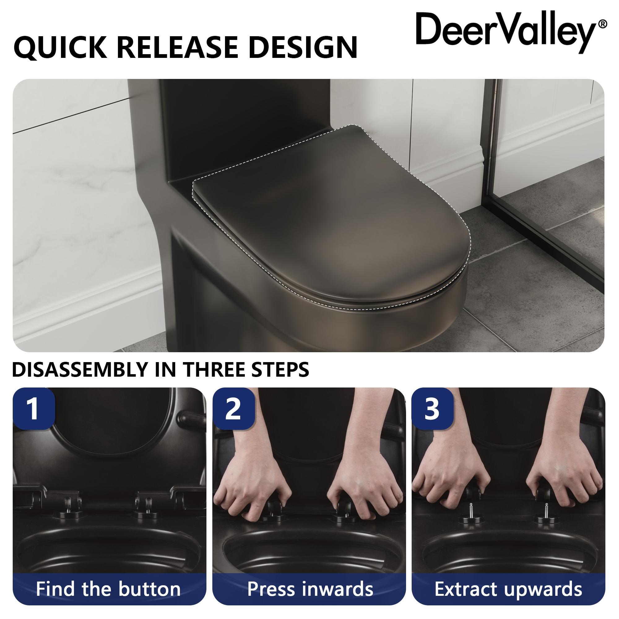 Liberty Compact Toilet, Modern One-Piece Round Toilet with Dual Flush, Easy Cleaning Fully Skirted Design(Seat Included)