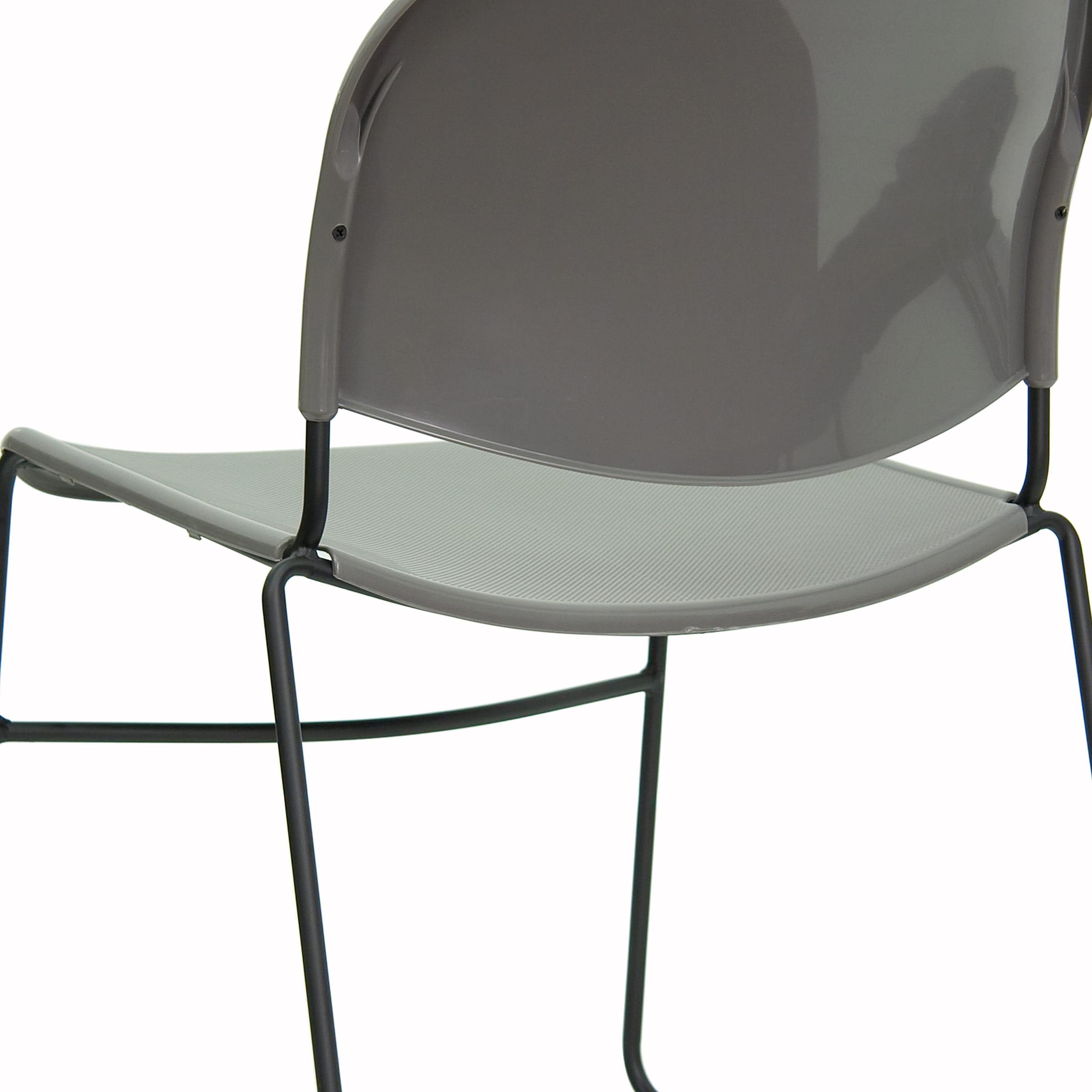 Flash Furniture Gaea 880 lb. Capacity Ultra-Compact Stack Chair with Metal Frame