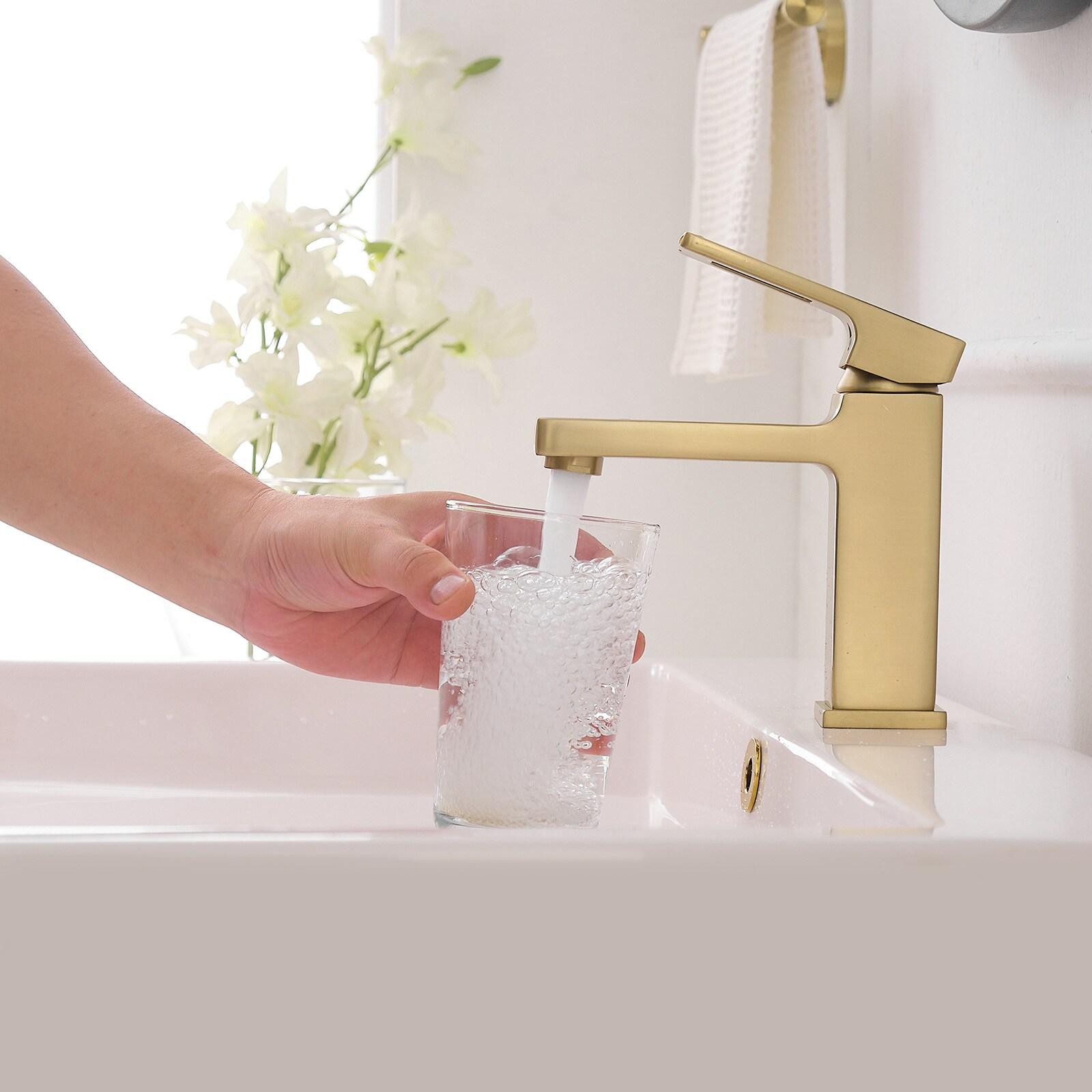 Single-Hole Single-handle Bathroom Faucet with Drain Assembly