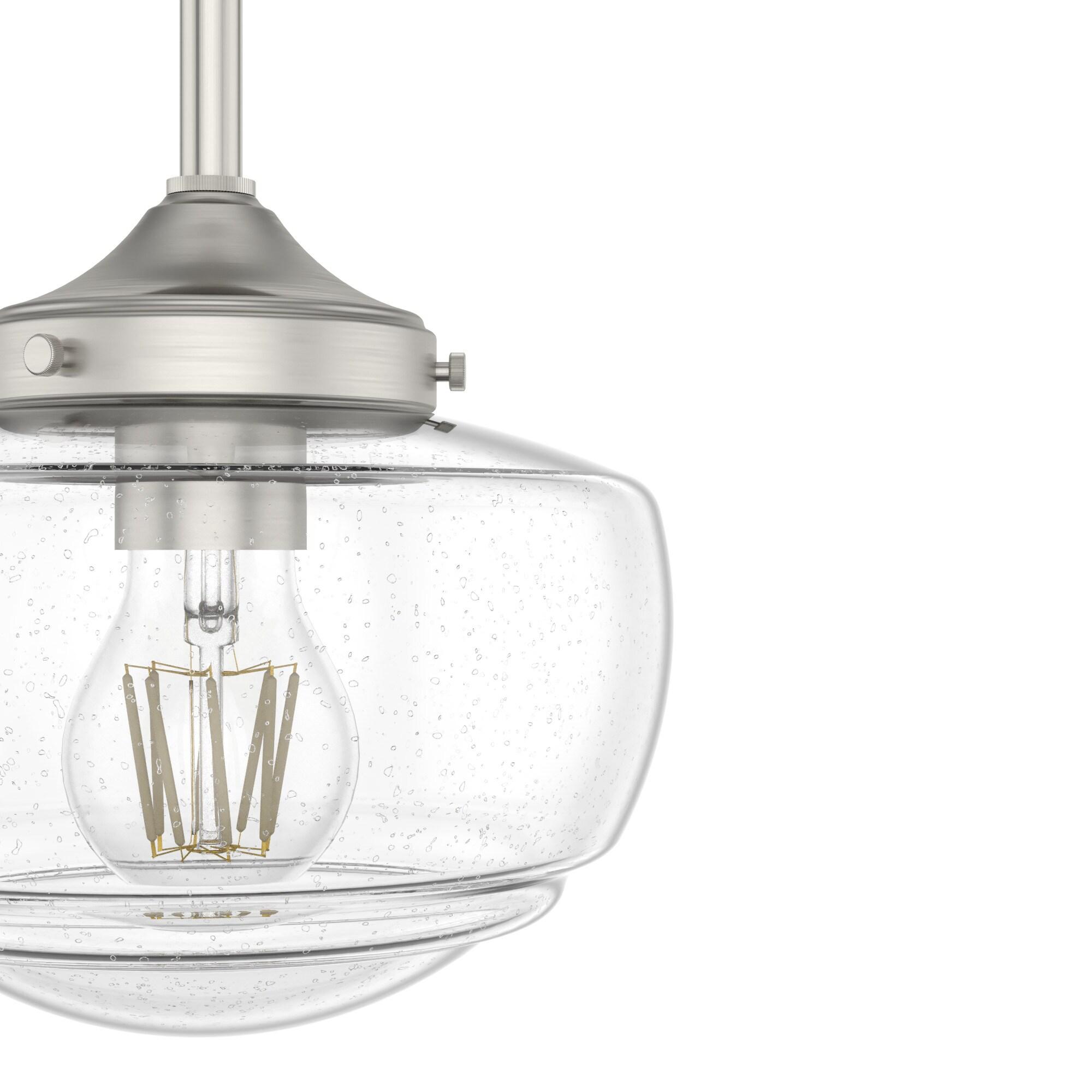 Saddle Creek 1 - Light Single Schoolhouse Pendant with Glass