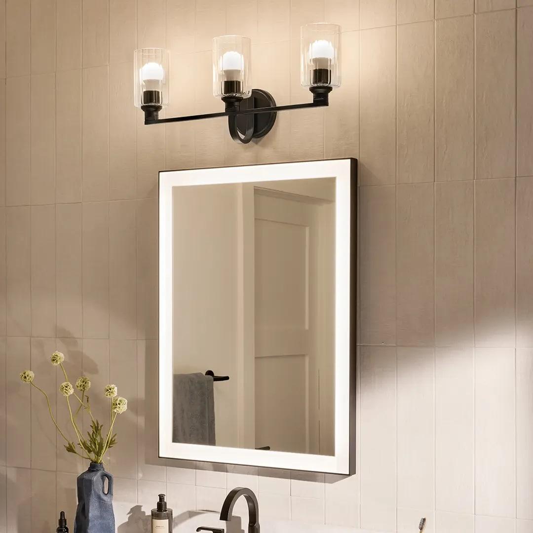 84167-Elan Lighting-Ryame - 23.5 Inch LED Mirror-Matte Black Finish