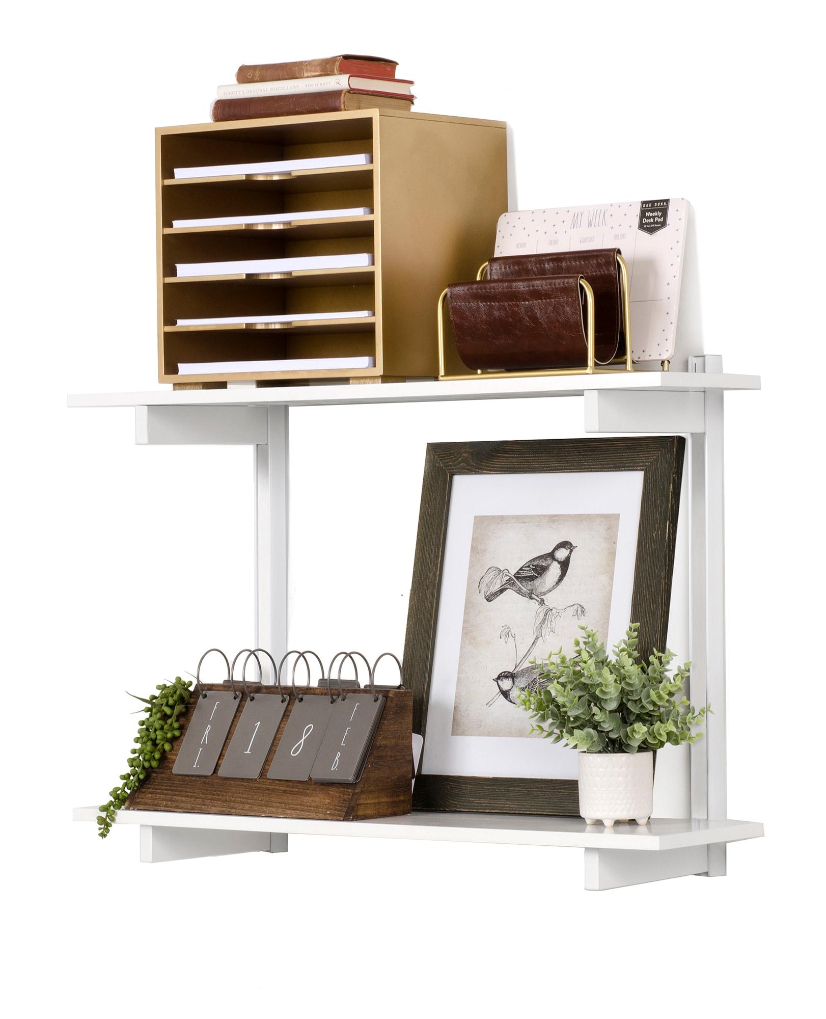 delta 24" W Wood 2-Tier Adjustable Premium Wall Shelves