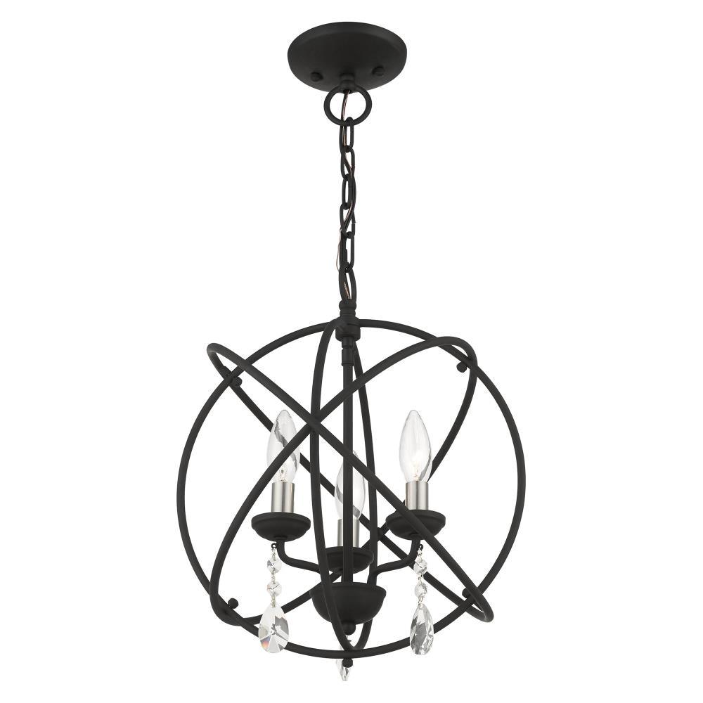 Livex Lighting Aria 3 - Light Chandelier in  Black